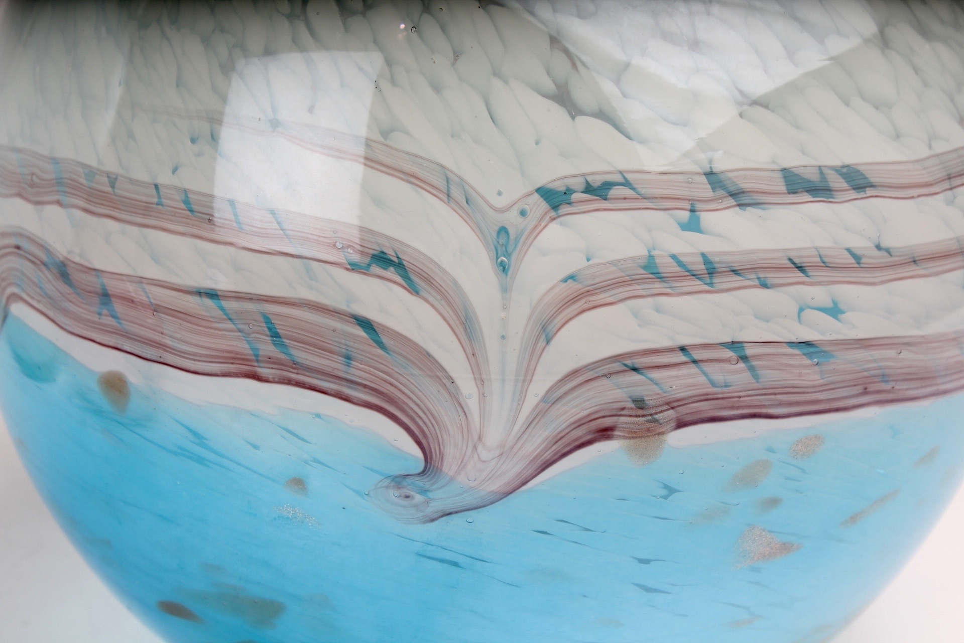 Red White and Blue Art Glass Vases