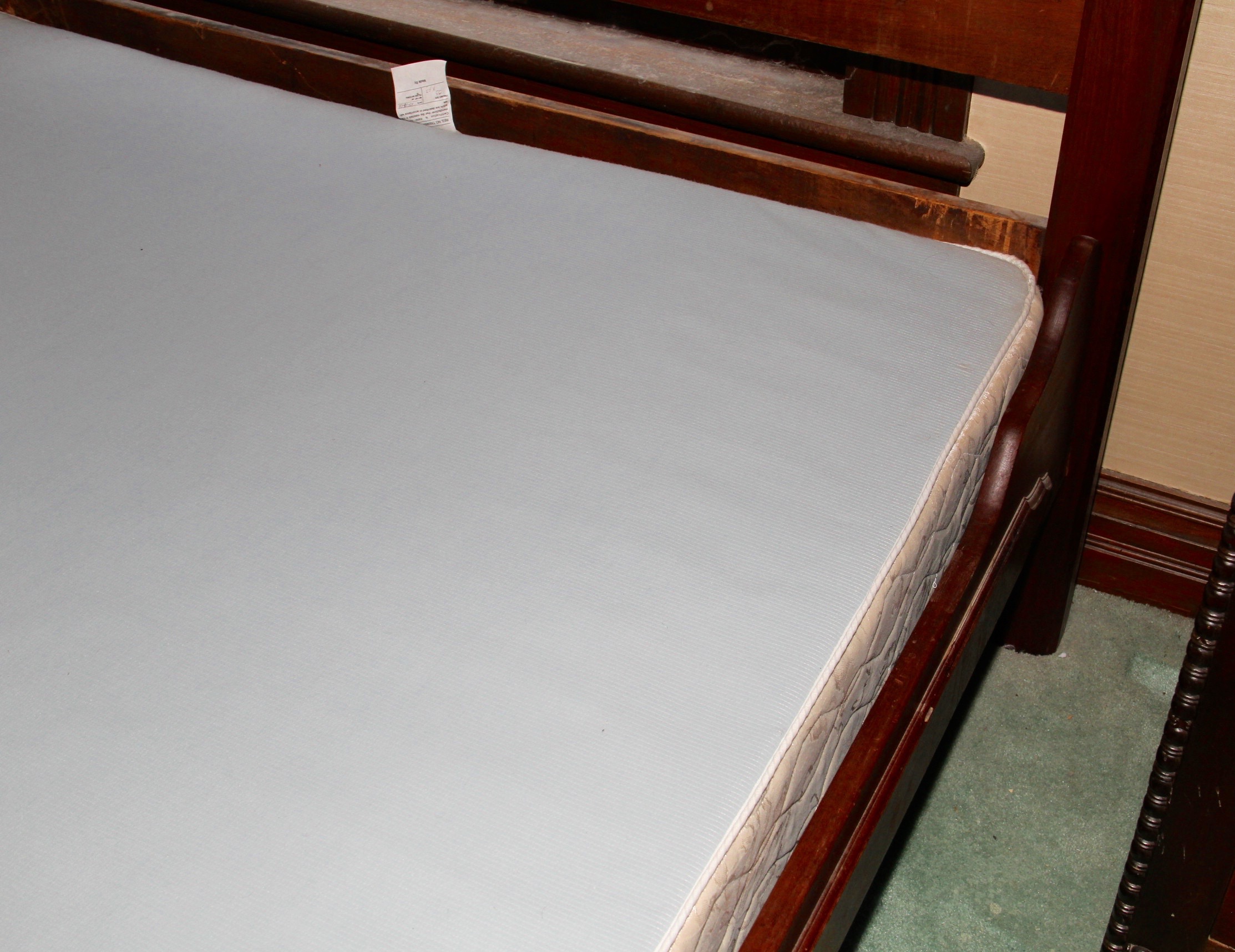 Circa 1870s Renaissance Revival Walnut and Burl Full Sized Bed Frame