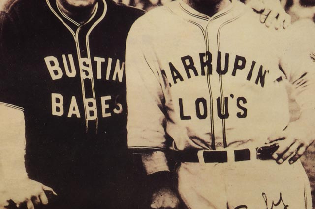 Babe Ruth And Lou Gehrig Framed Baseball Photo
