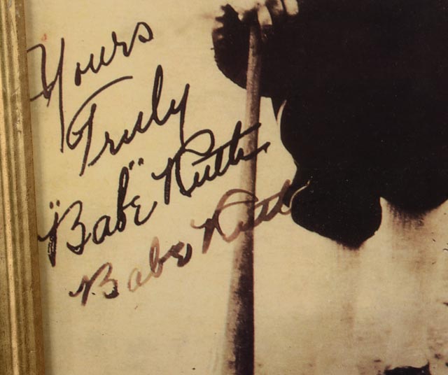 Babe Ruth And Lou Gehrig Framed Baseball Photo