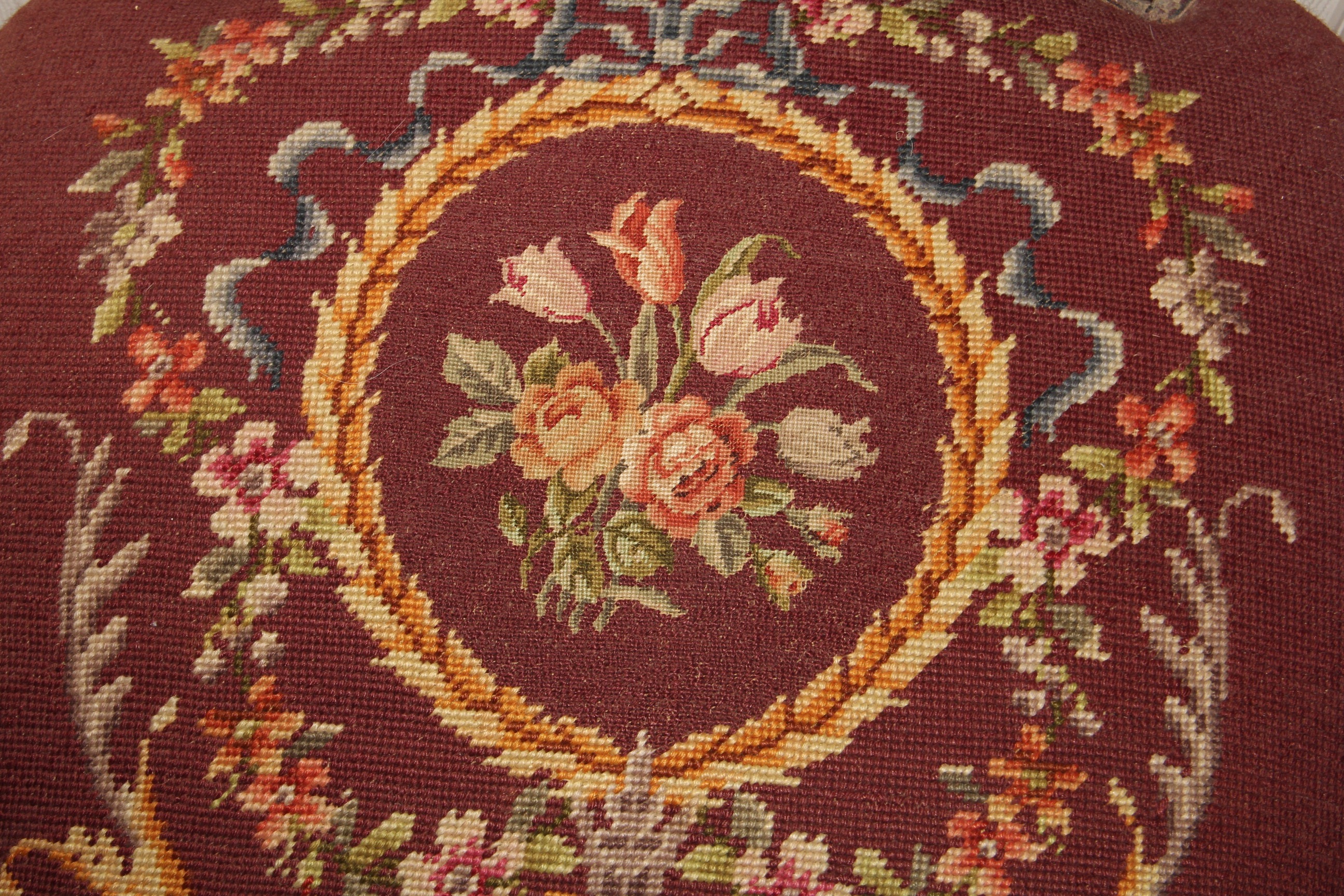 Louis XVI Style Needlepoint Arm Chair