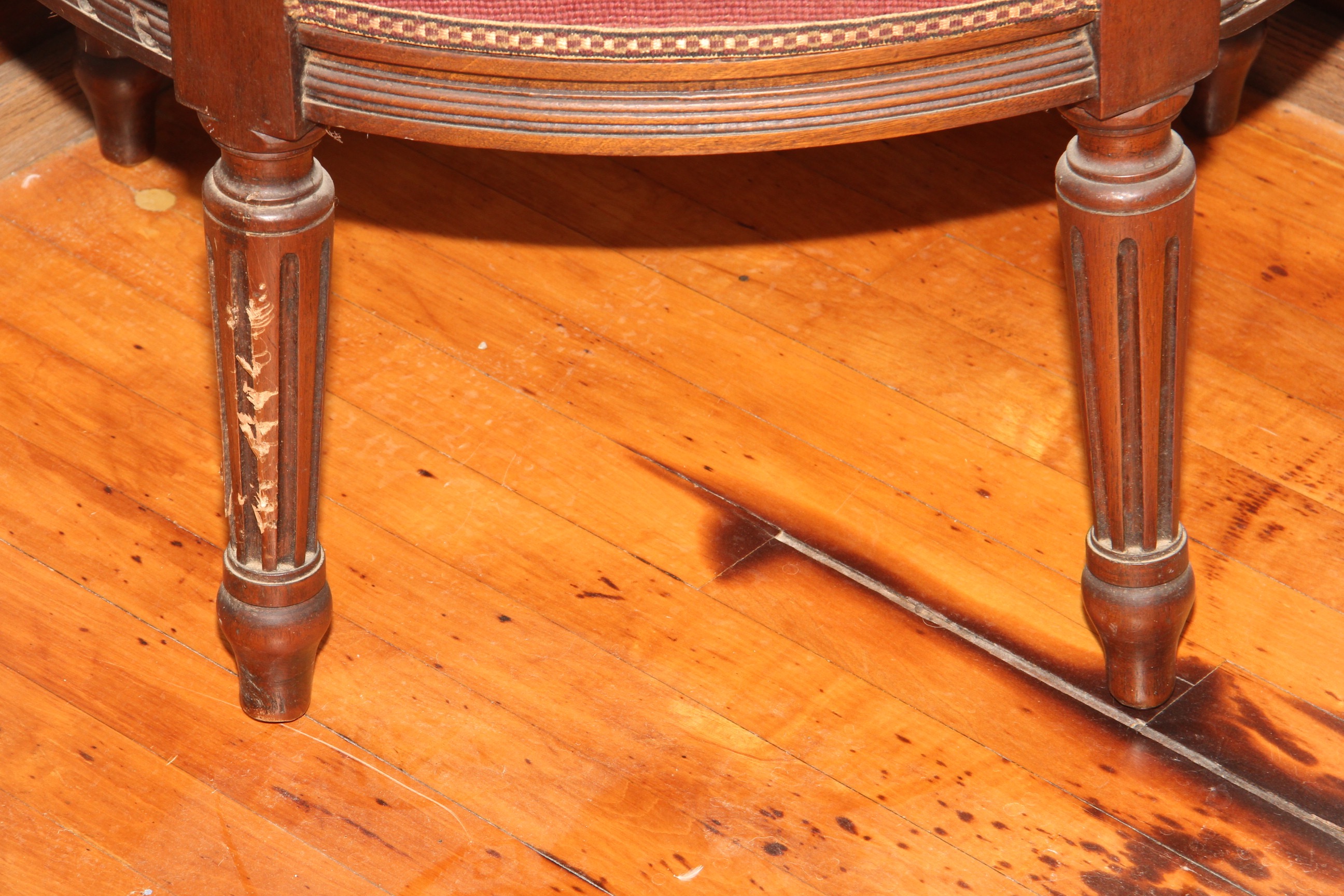 Louis XVI Style Needlepoint Arm Chair