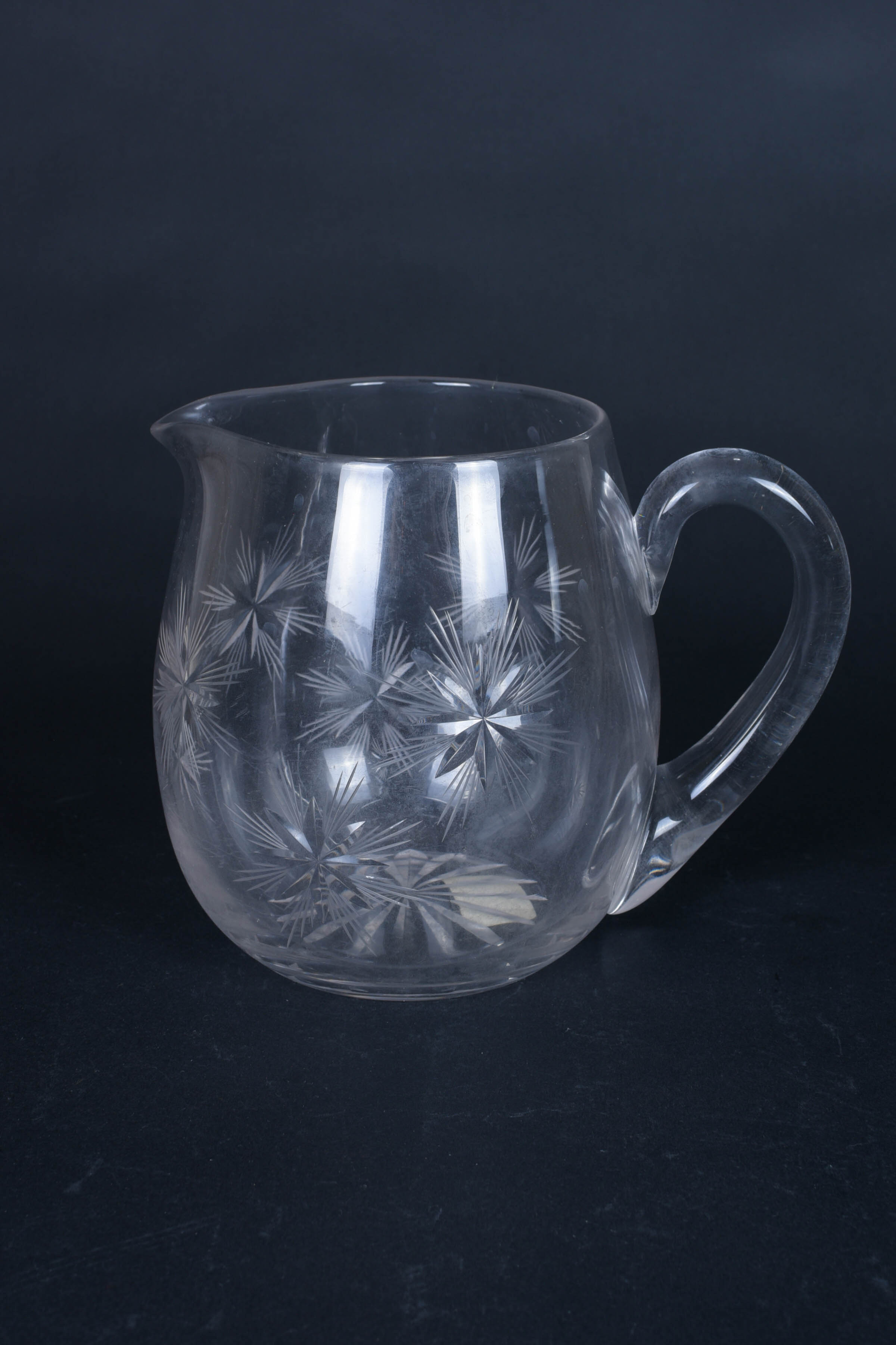 Cut Glass Pitcher and Tableware