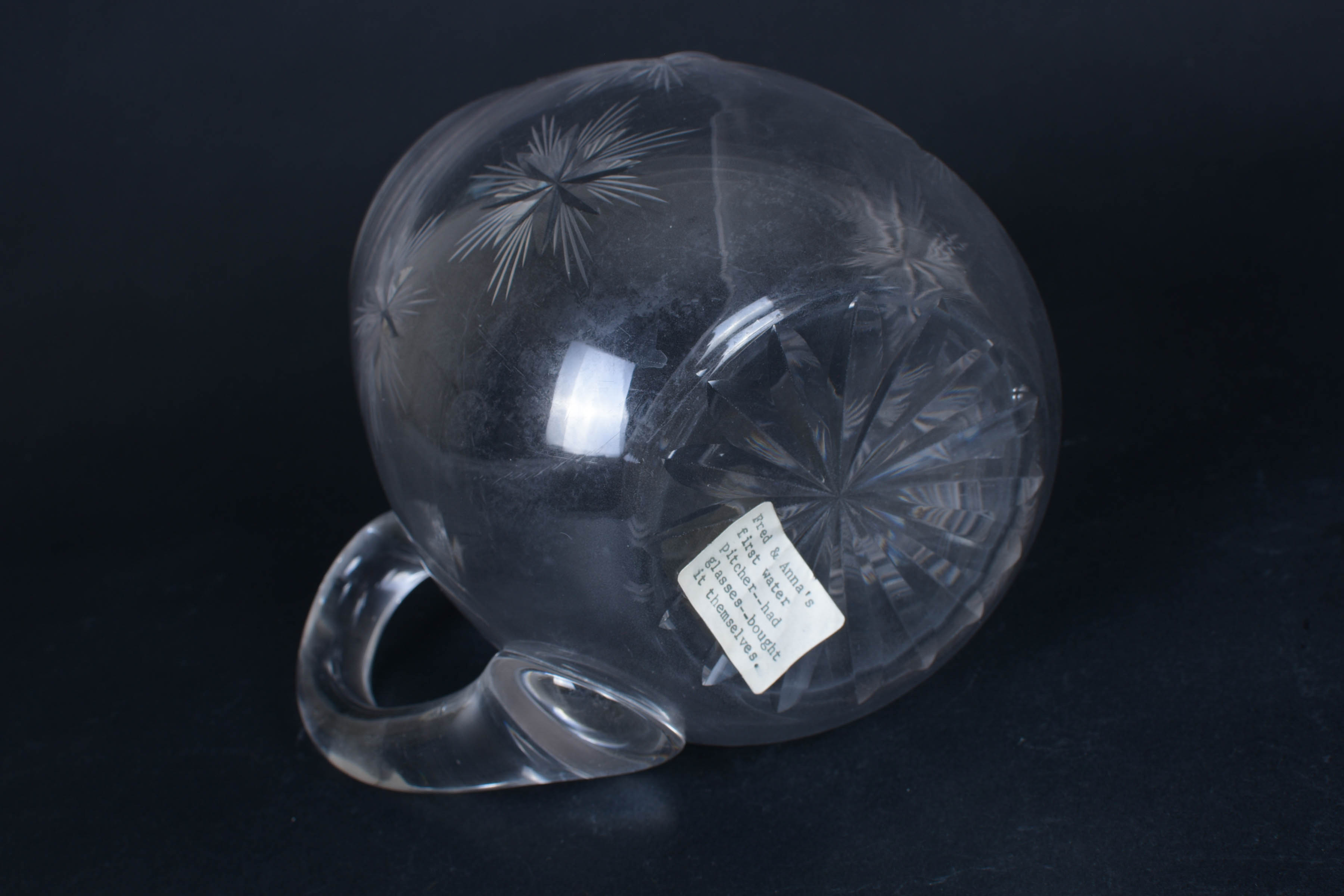Cut Glass Pitcher and Tableware