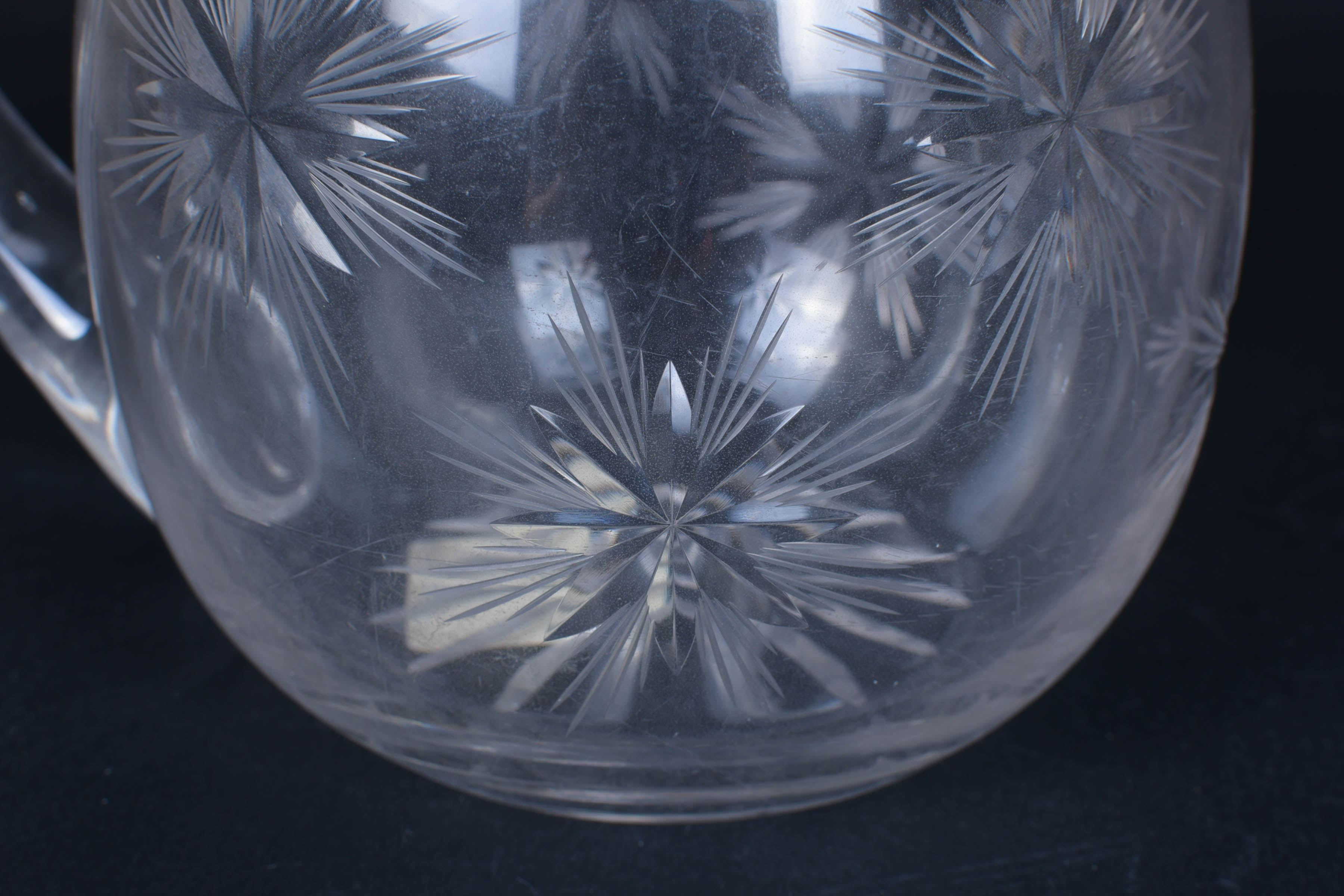 Cut Glass Pitcher and Tableware