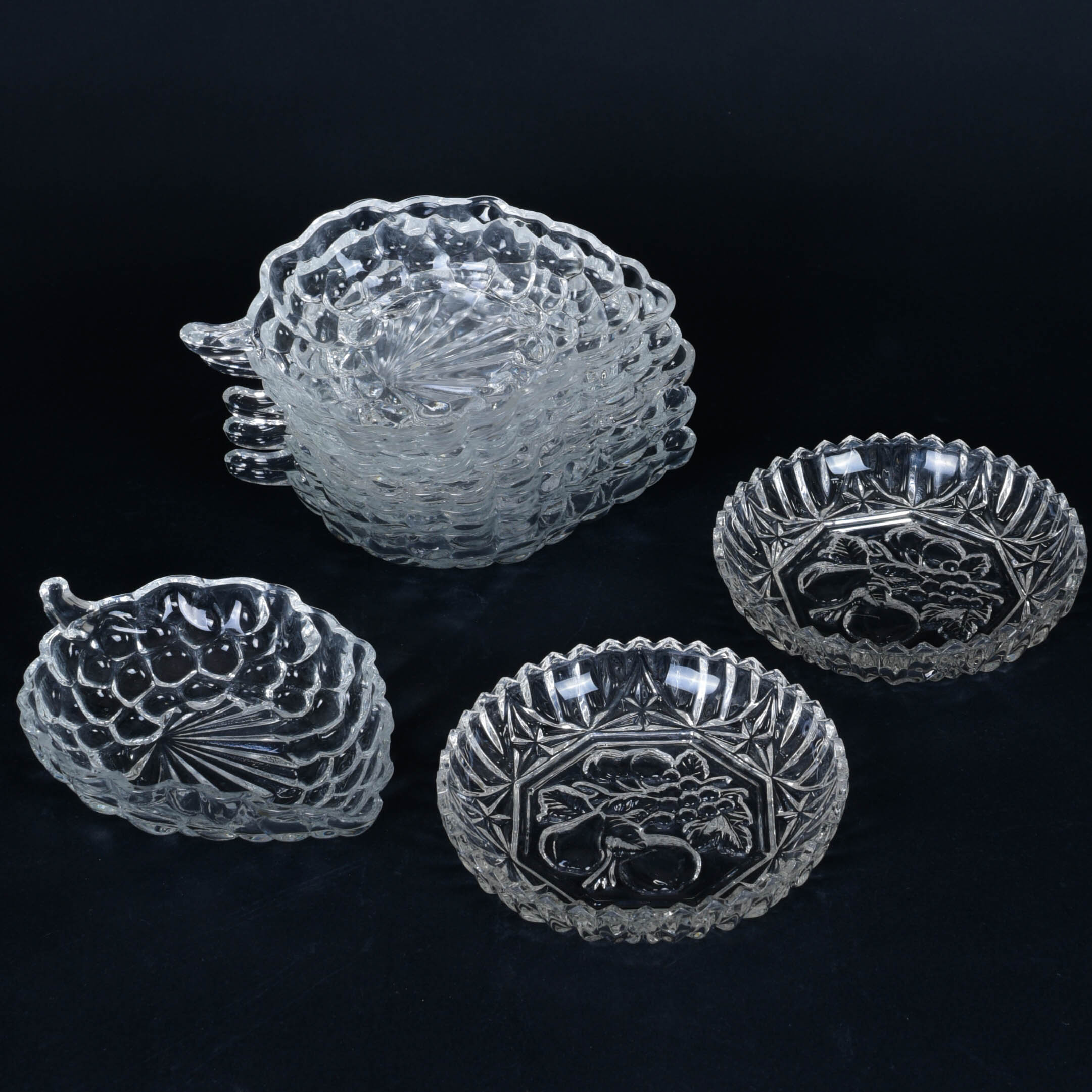 Grouping of Pressed Glass Dishes