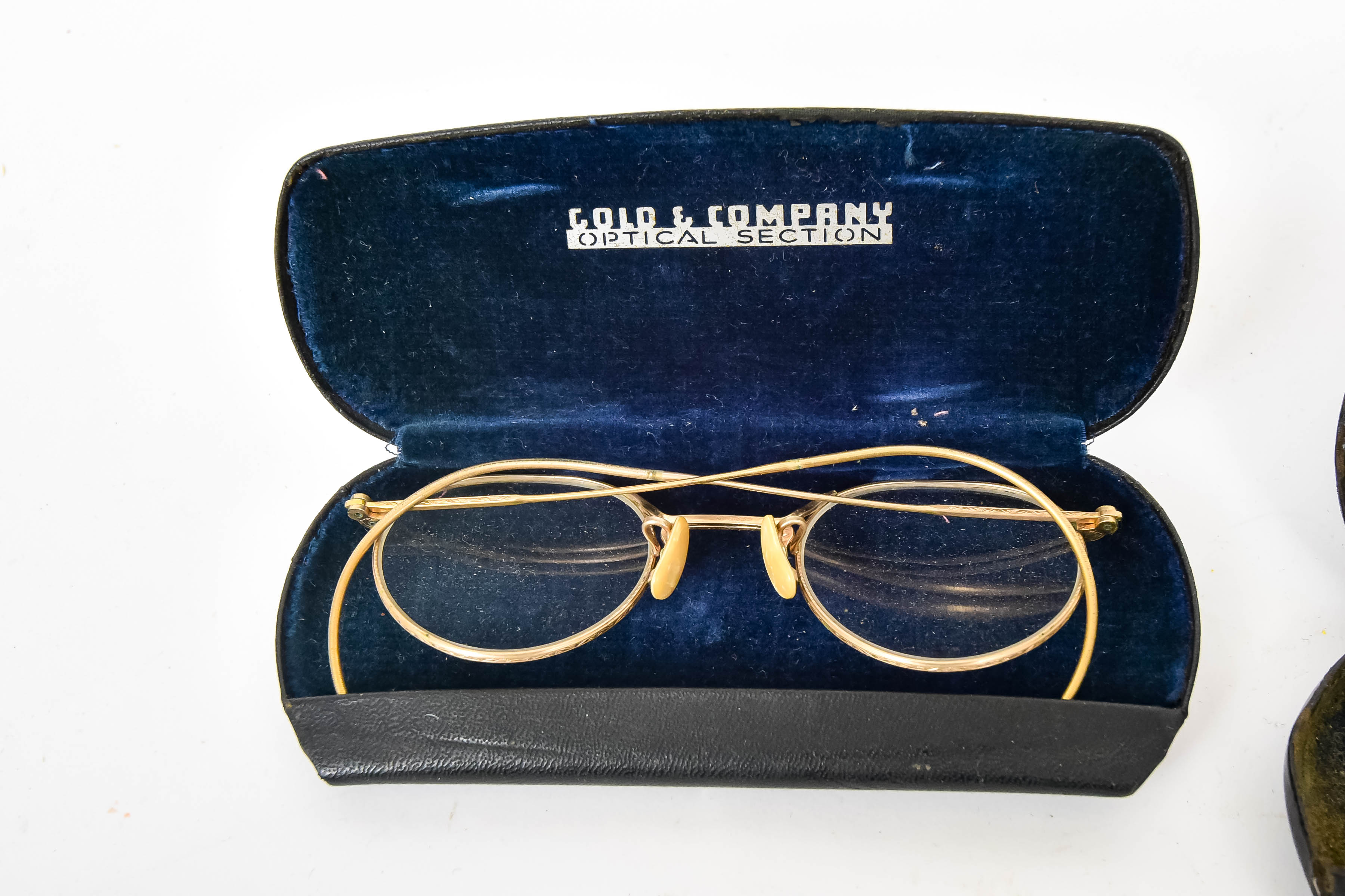 Vintage Wireframe Glasses with Cases