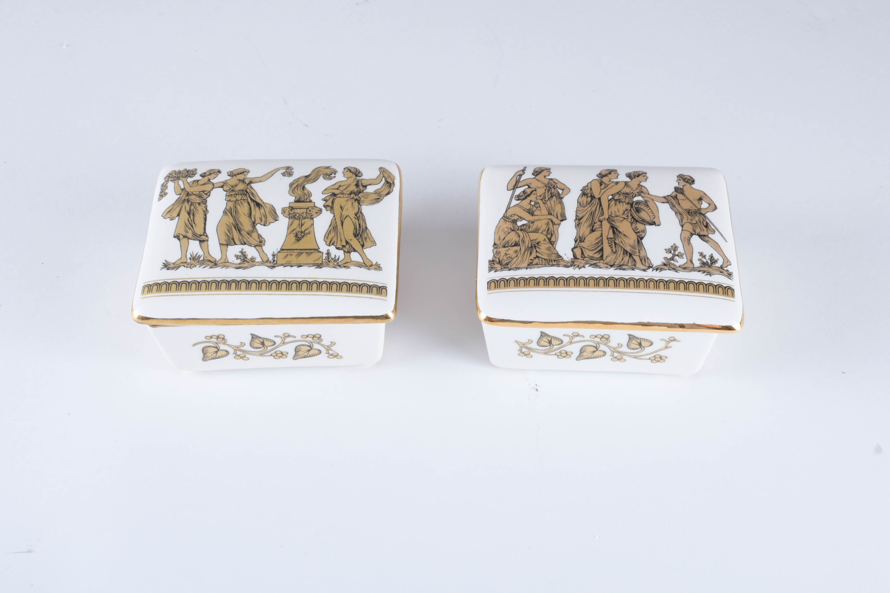 Greek Themed Urn and Boxes