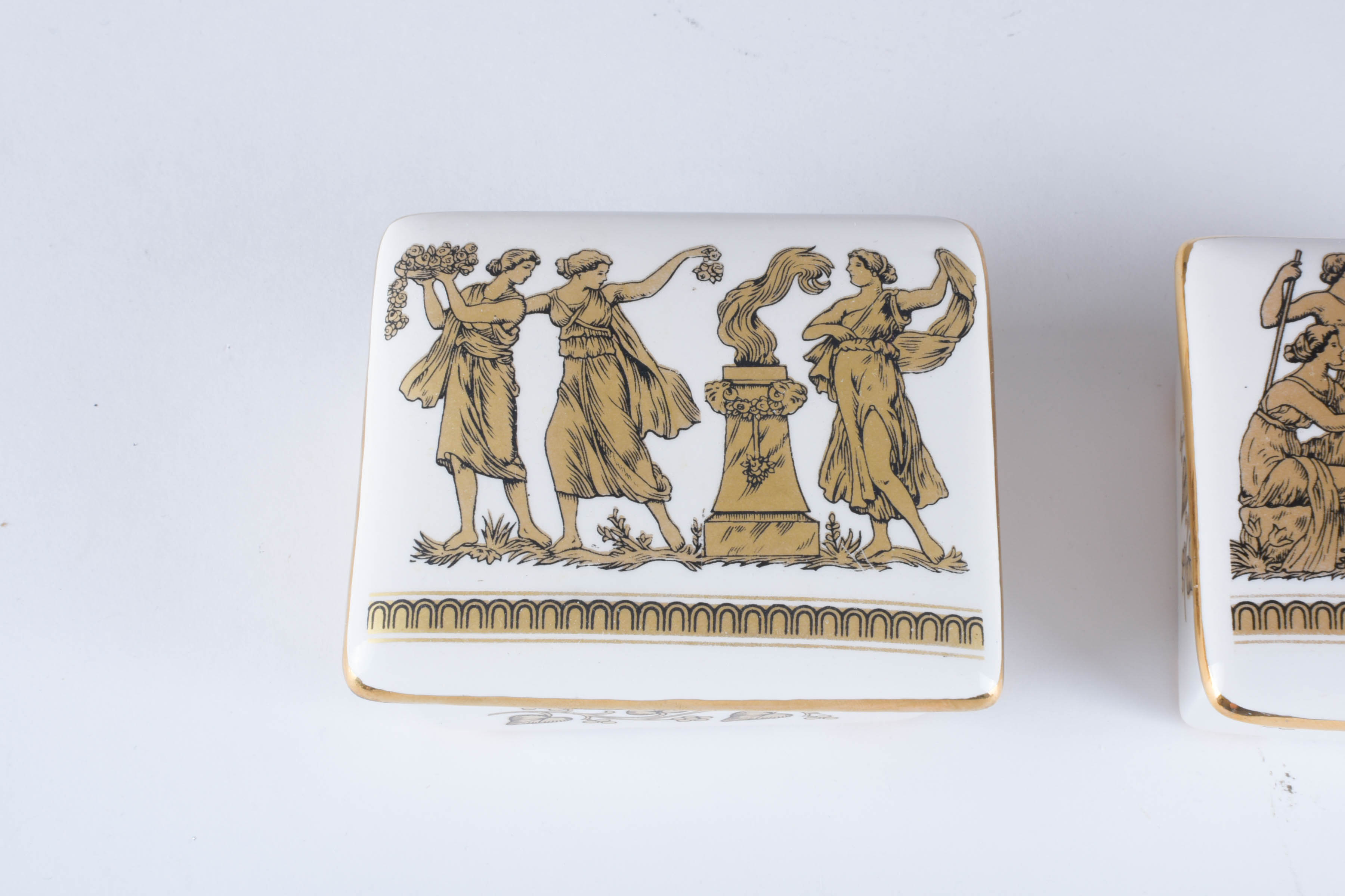 Greek Themed Urn and Boxes