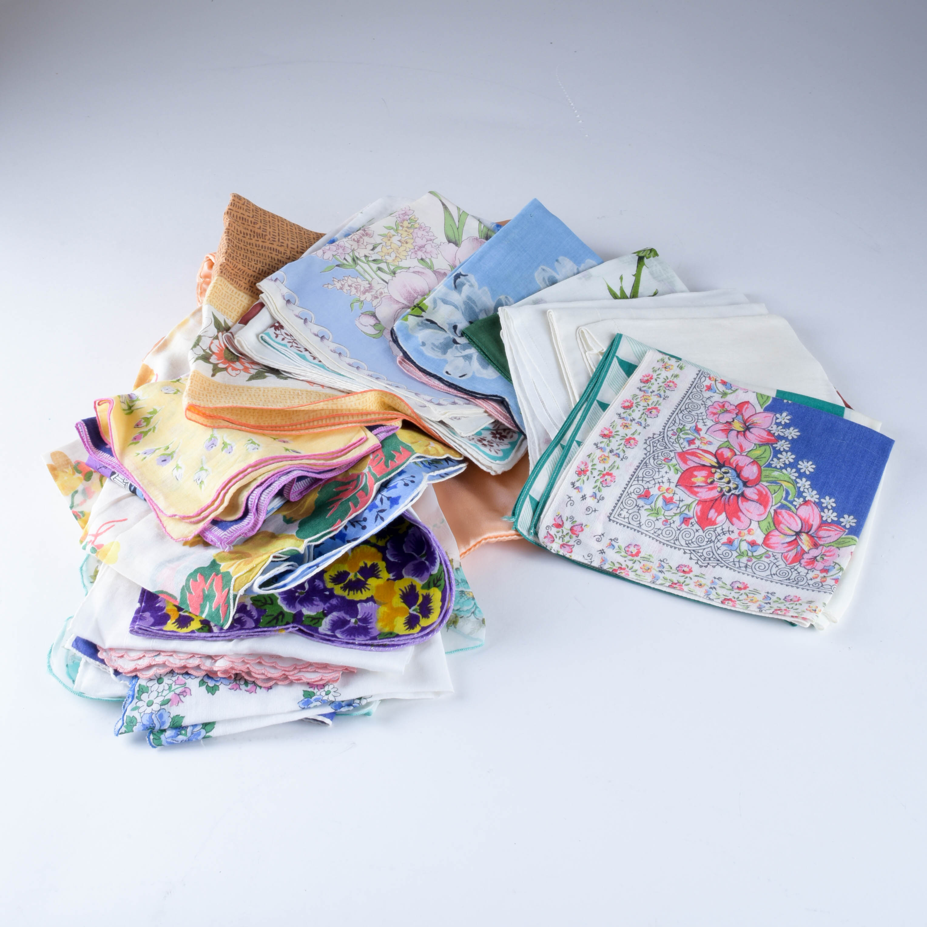 Collection of Vintage Women's Handkerchiefs