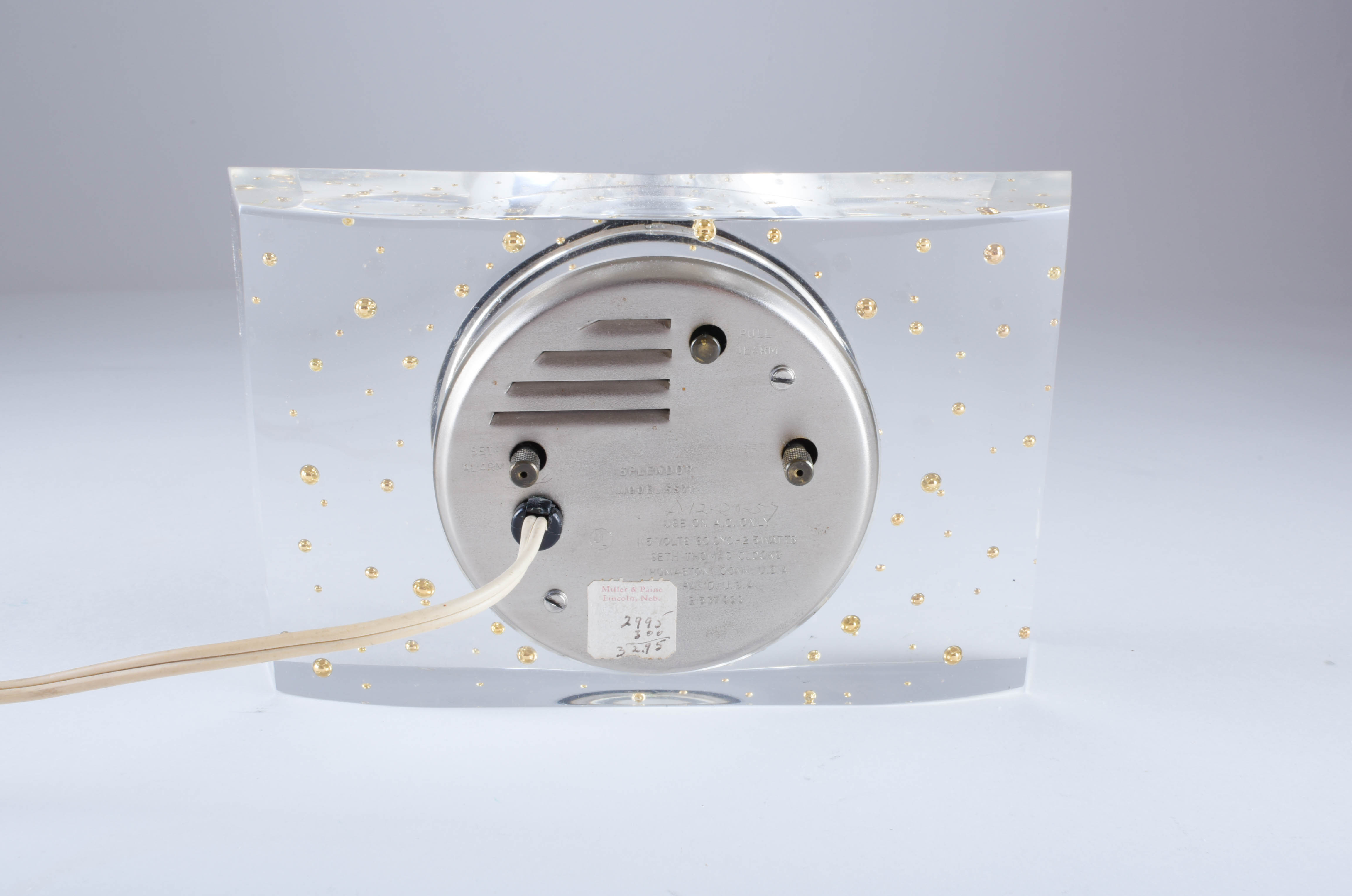 Vintage Seth Thomas Lucite Alarm Clock