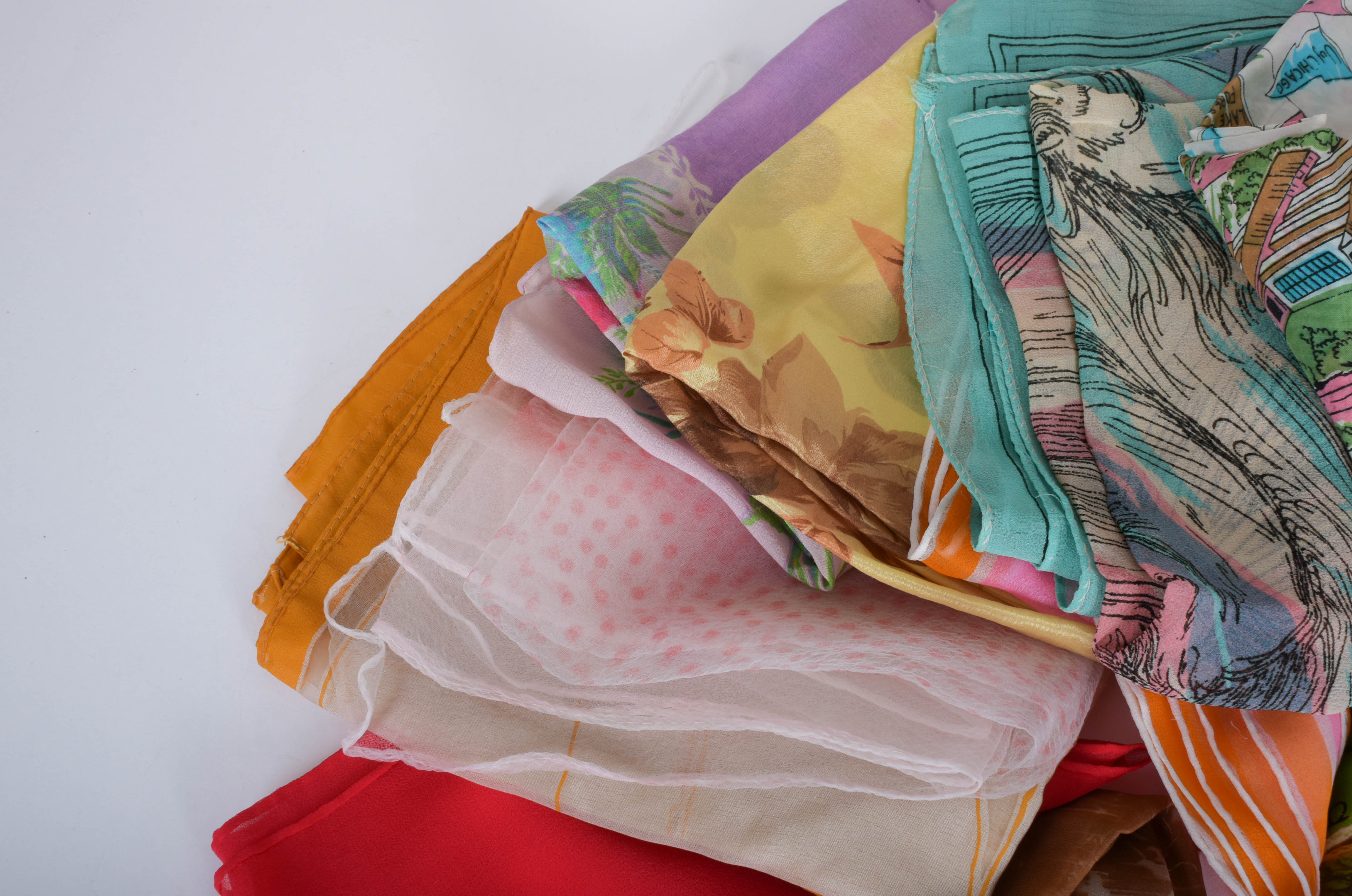 Assortment of Vintage Scarves