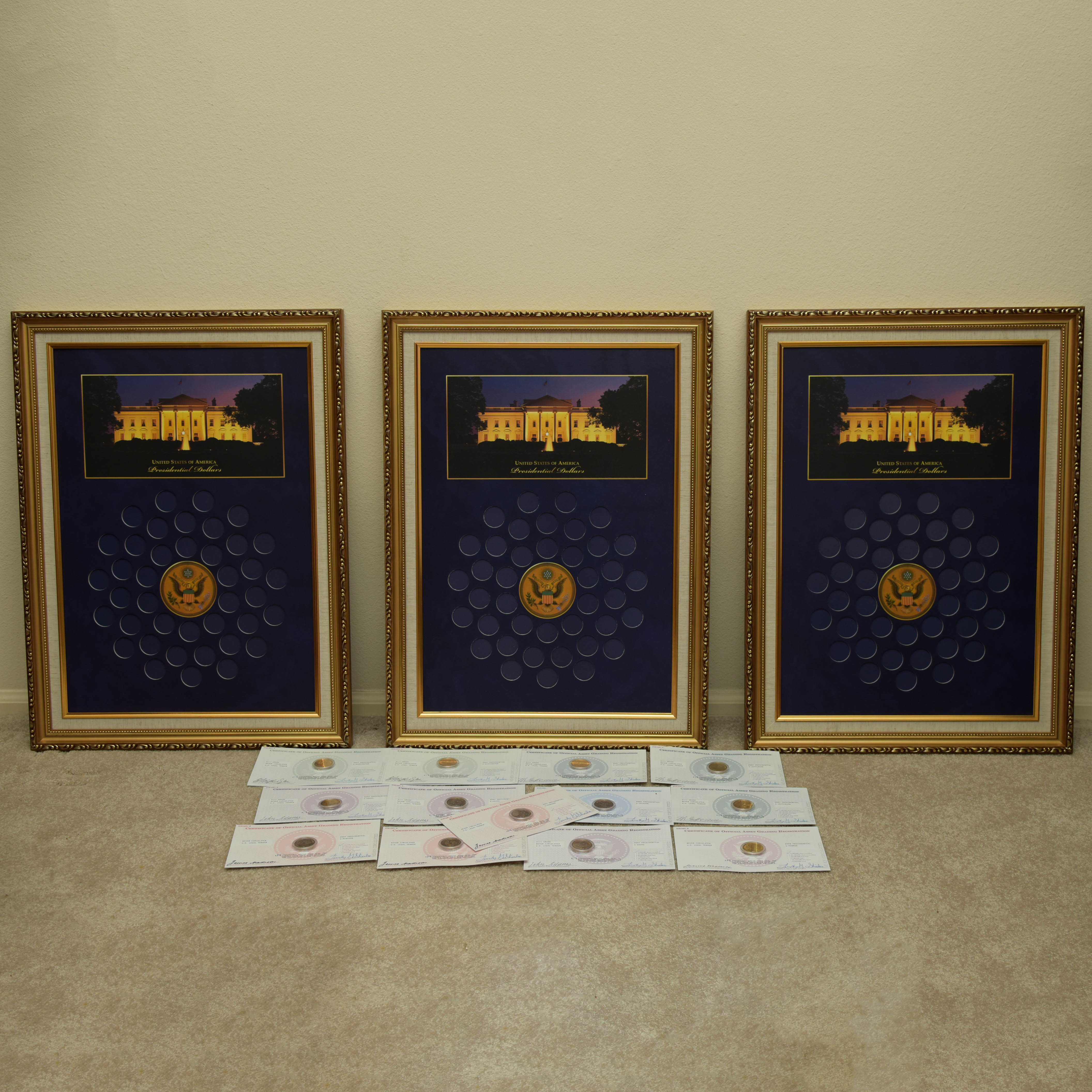Presidential Dollar Coins and Display Frames