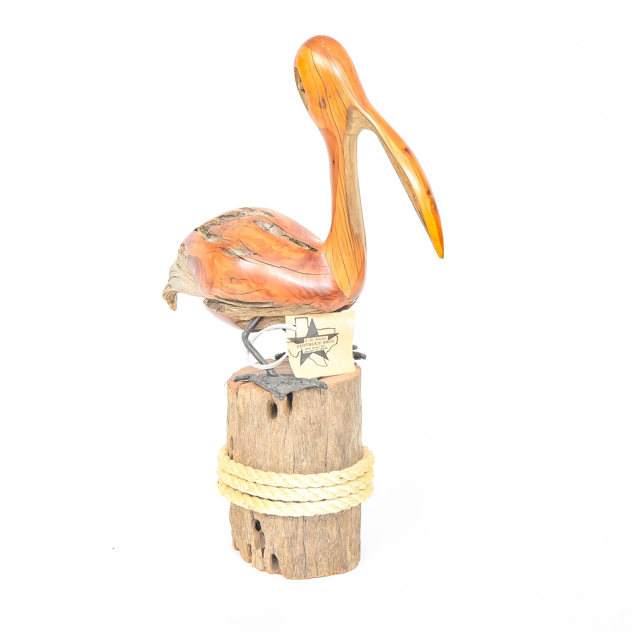 Driftwood Pelican Sculpture