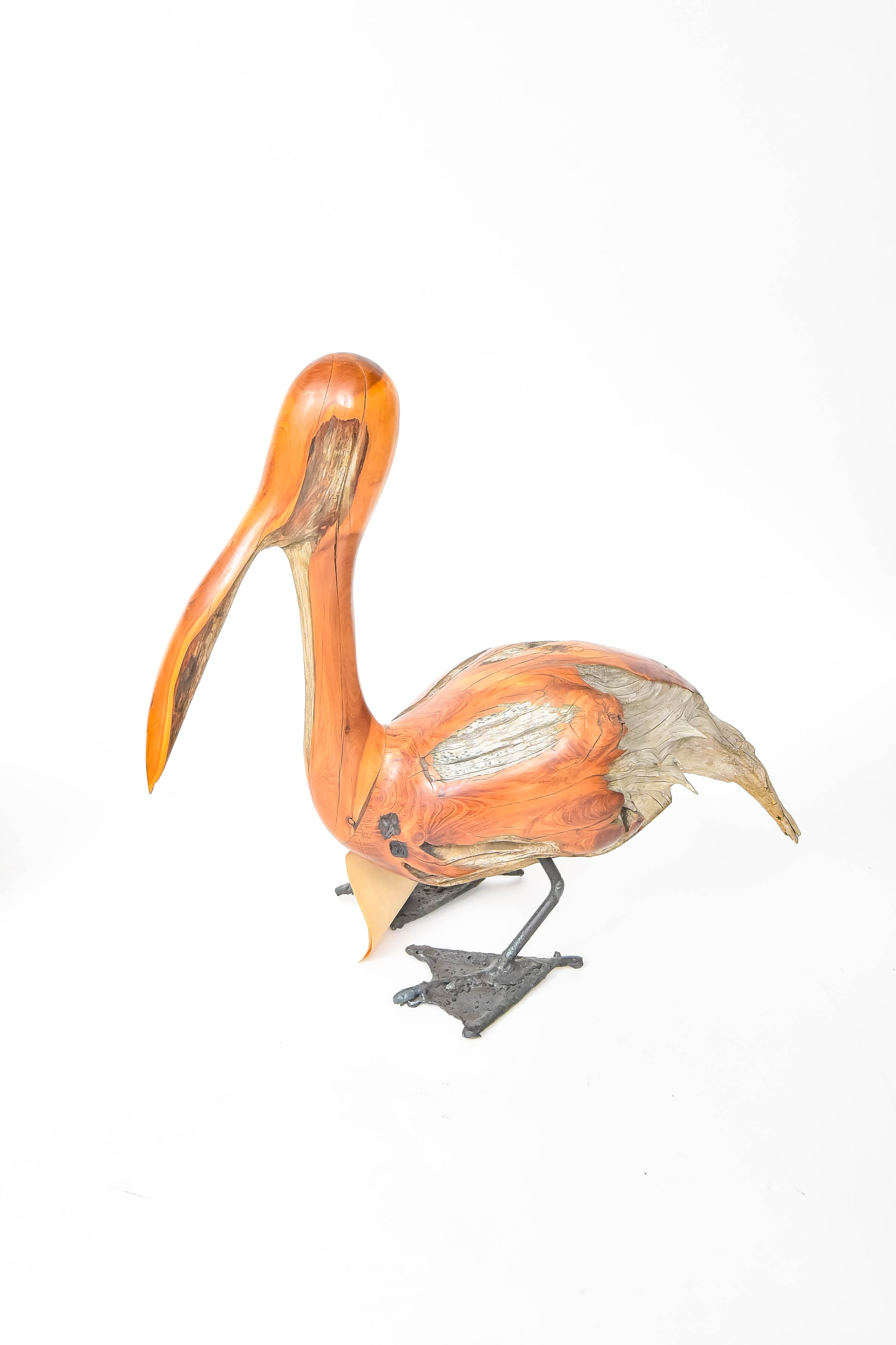 Driftwood Pelican Sculpture