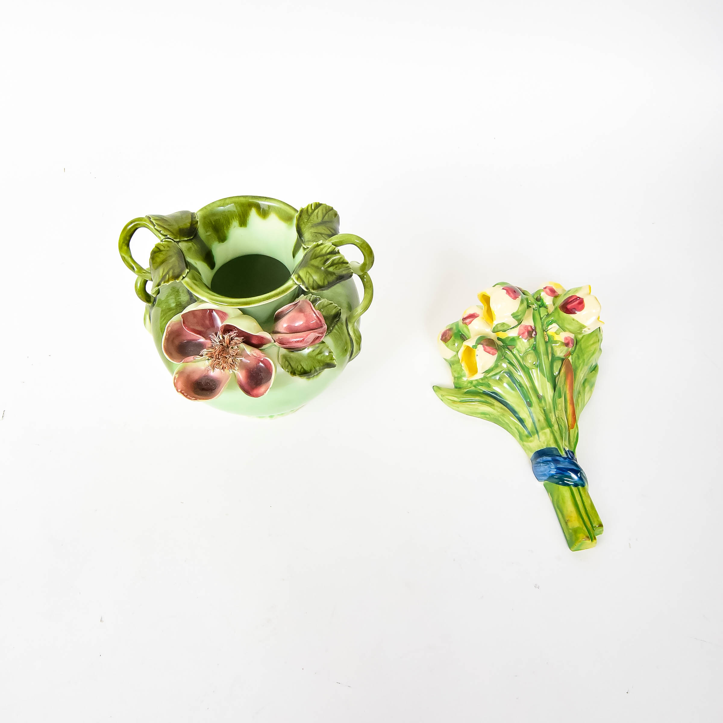 Floral Hand-Painted Earthenware Decor