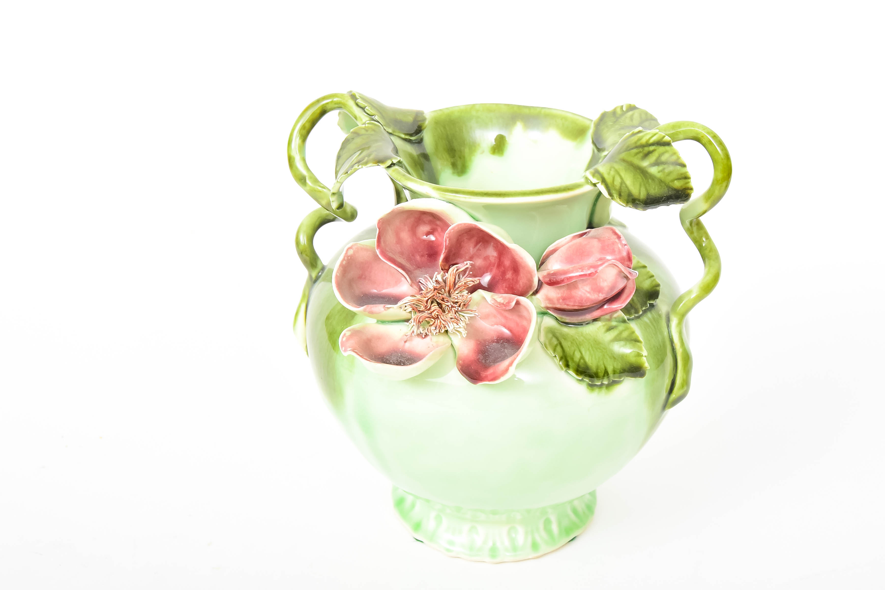 Floral Hand-Painted Earthenware Decor