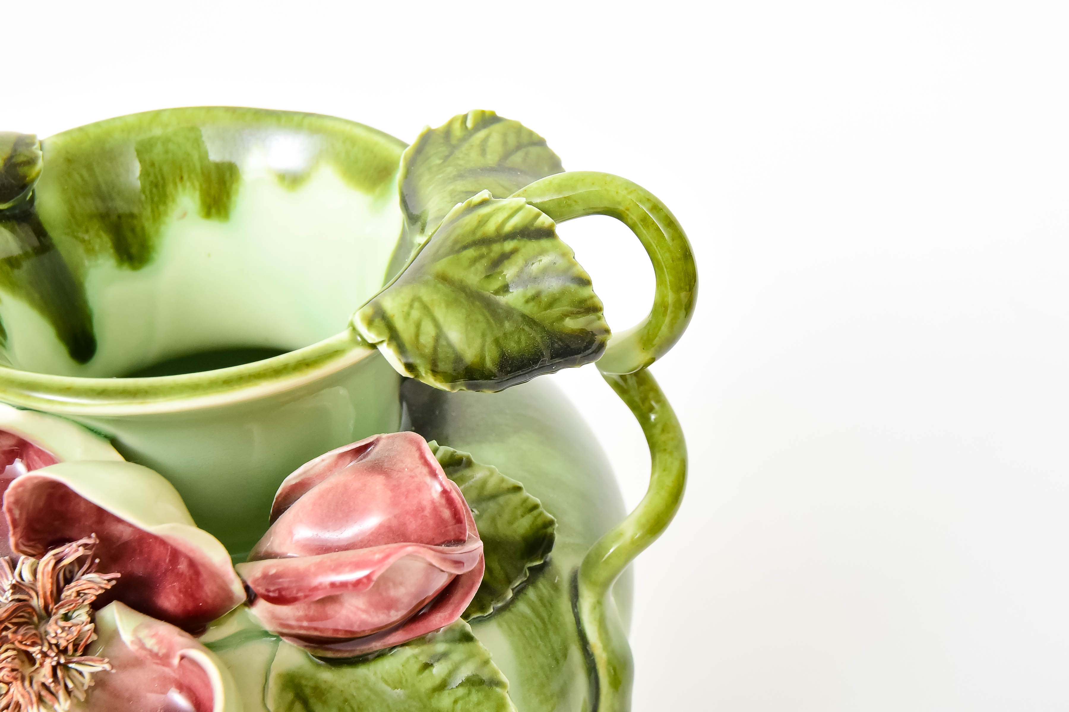 Floral Hand-Painted Earthenware Decor