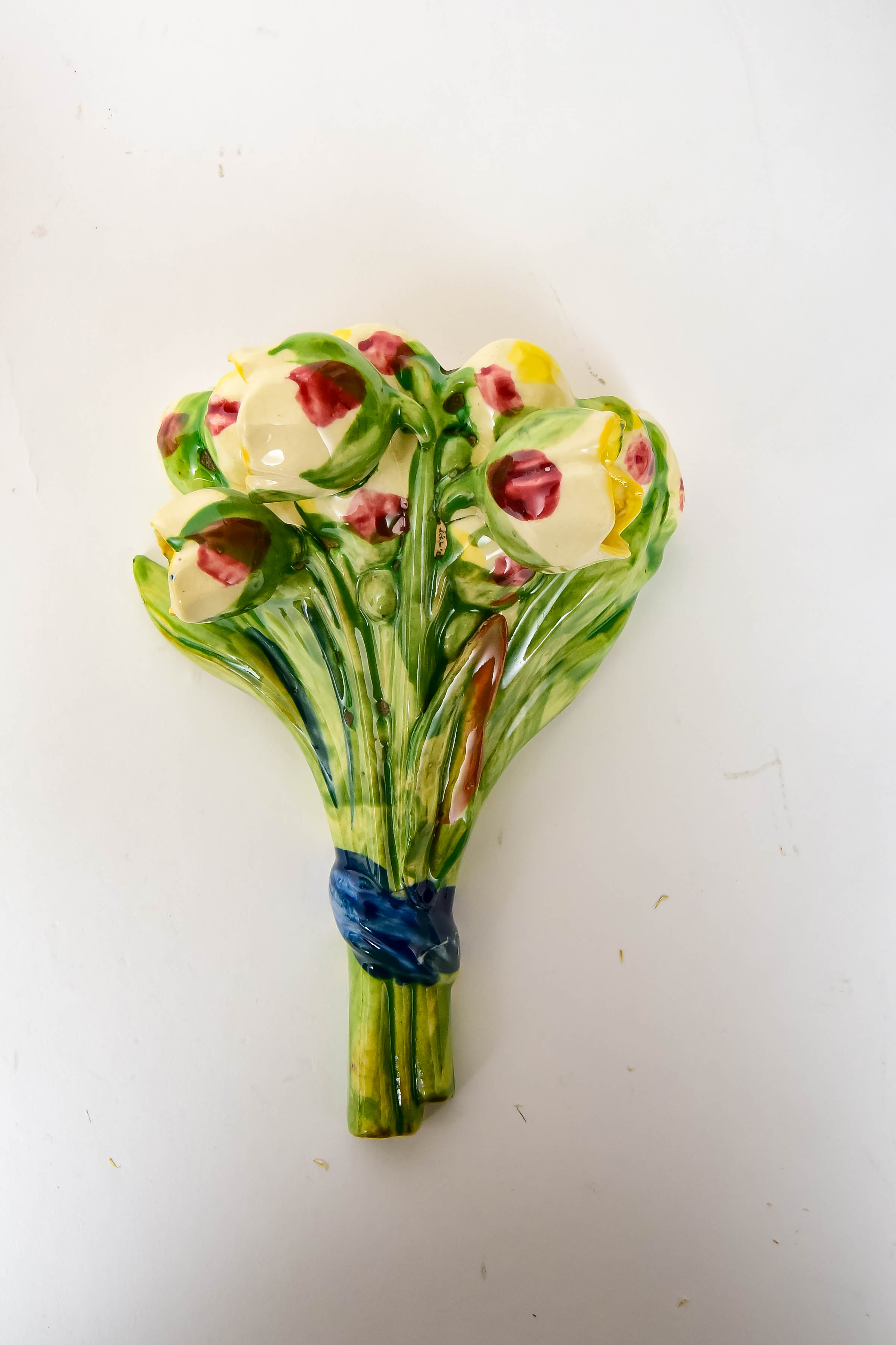 Floral Hand-Painted Earthenware Decor