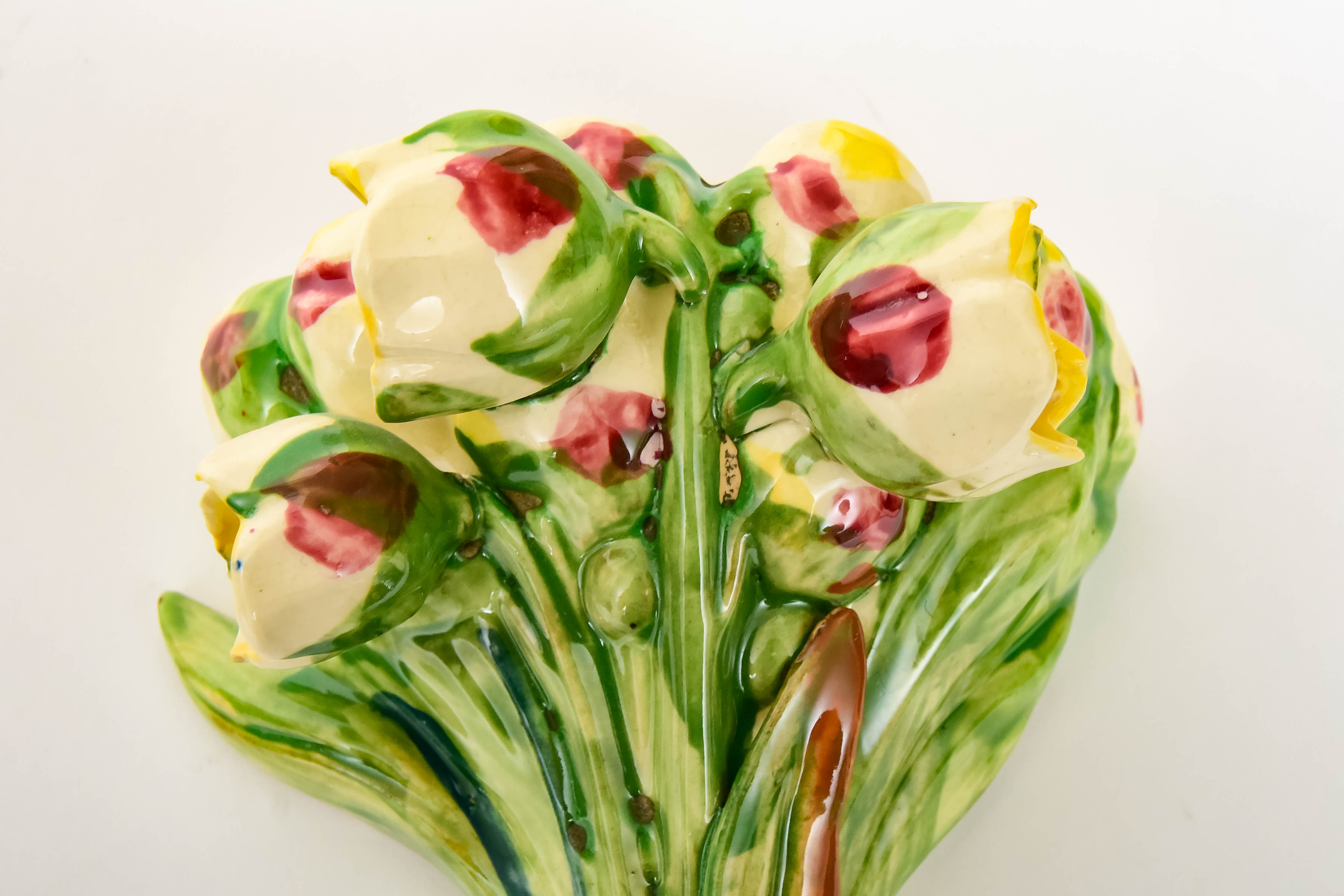 Floral Hand-Painted Earthenware Decor