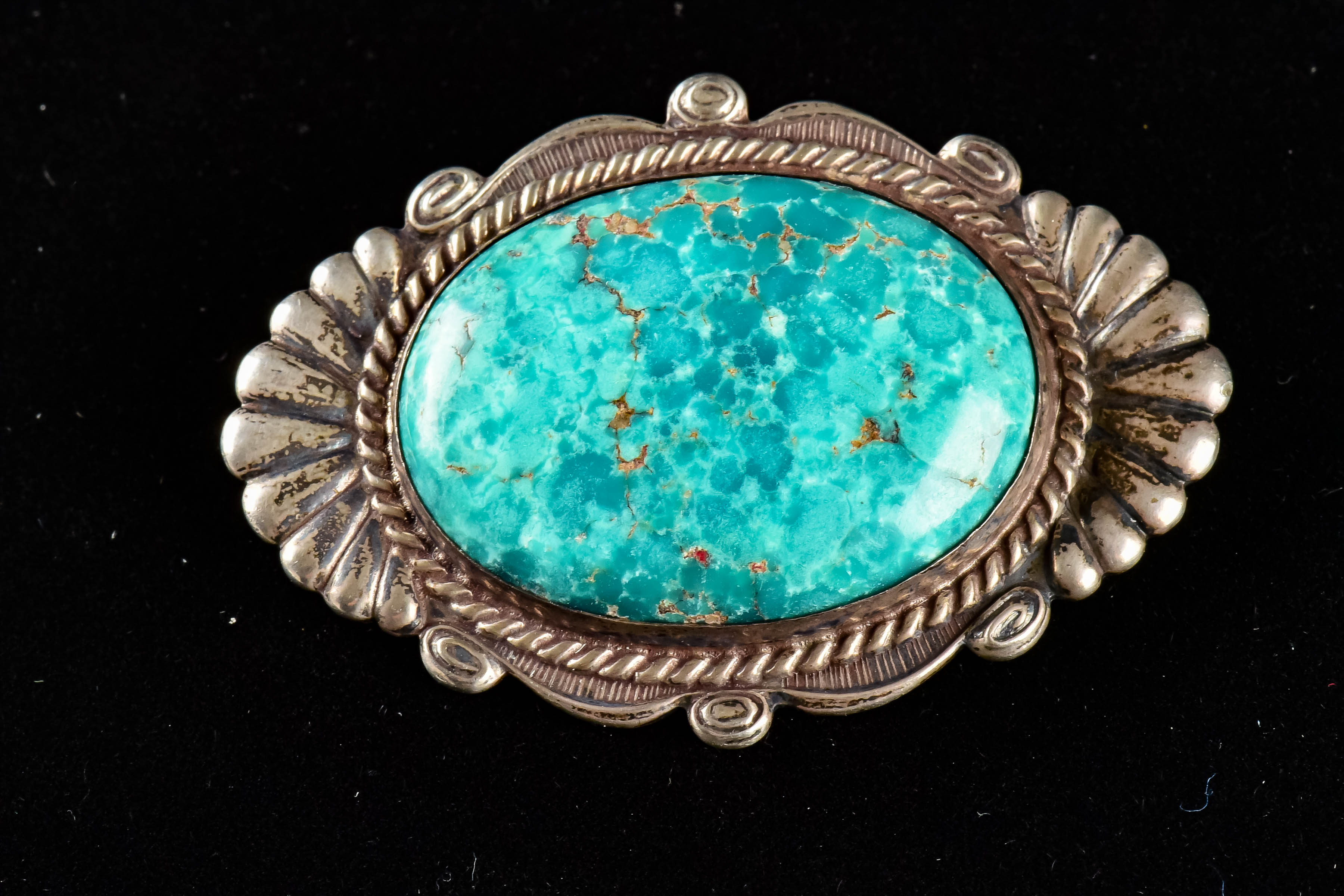 Turquoise Brooch Trio