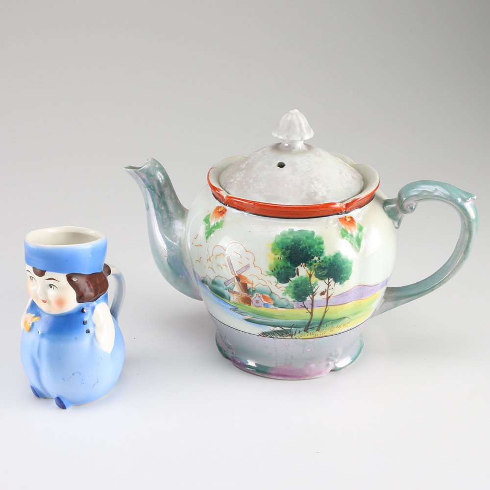 Vintage Erphila Czechoslovakia Handled Jug and Japanese Teapot