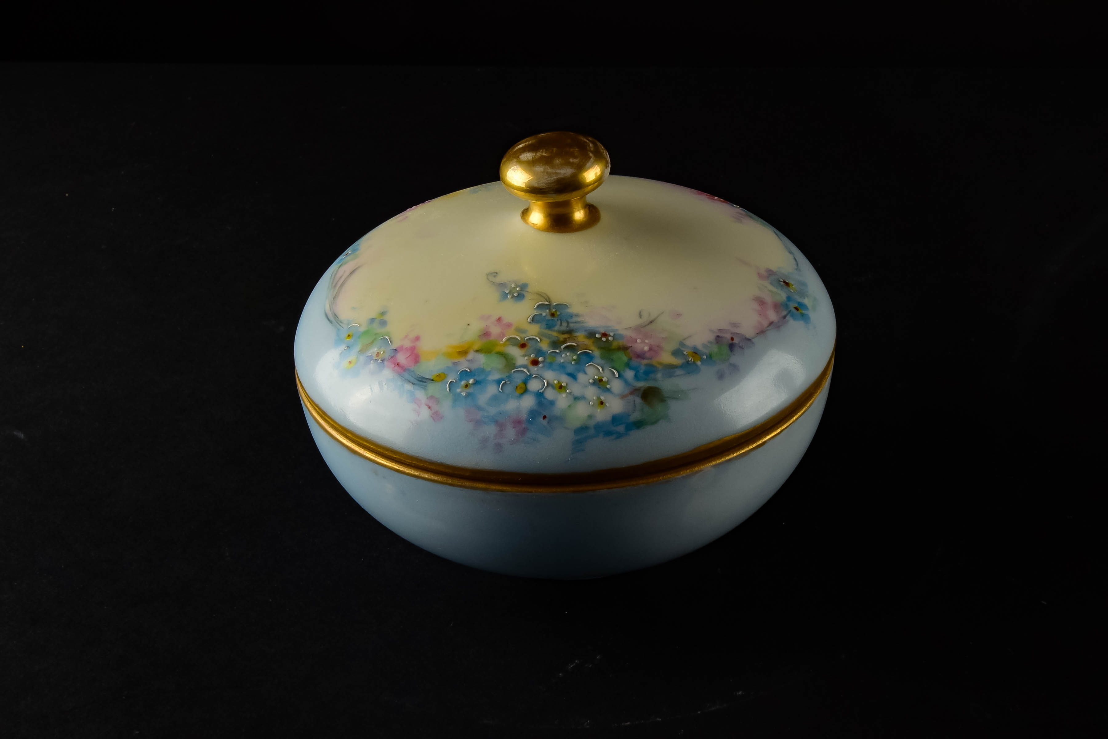 Hand Painted Hat Pin Holder and Vanity Dish