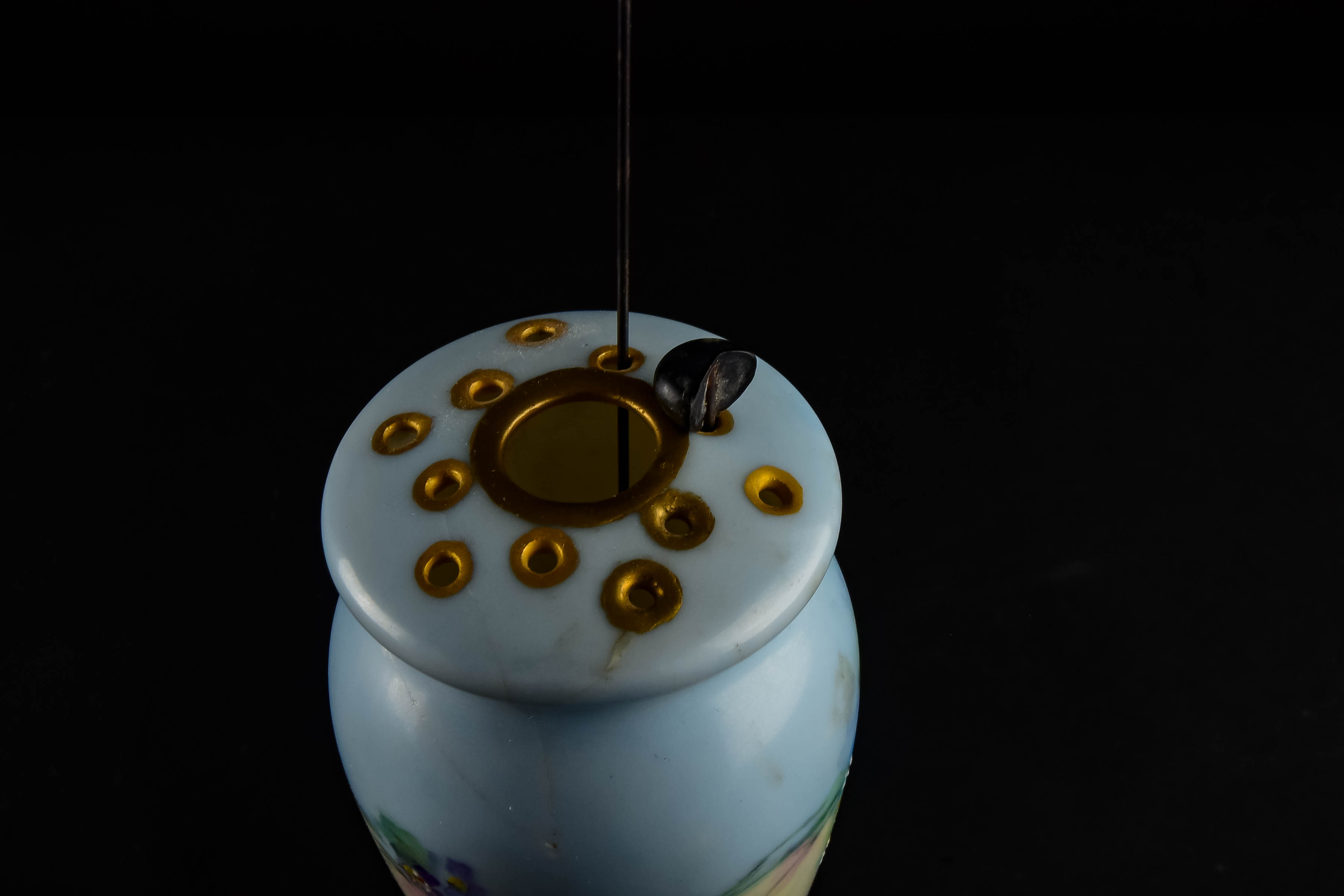 Hand Painted Hat Pin Holder and Vanity Dish