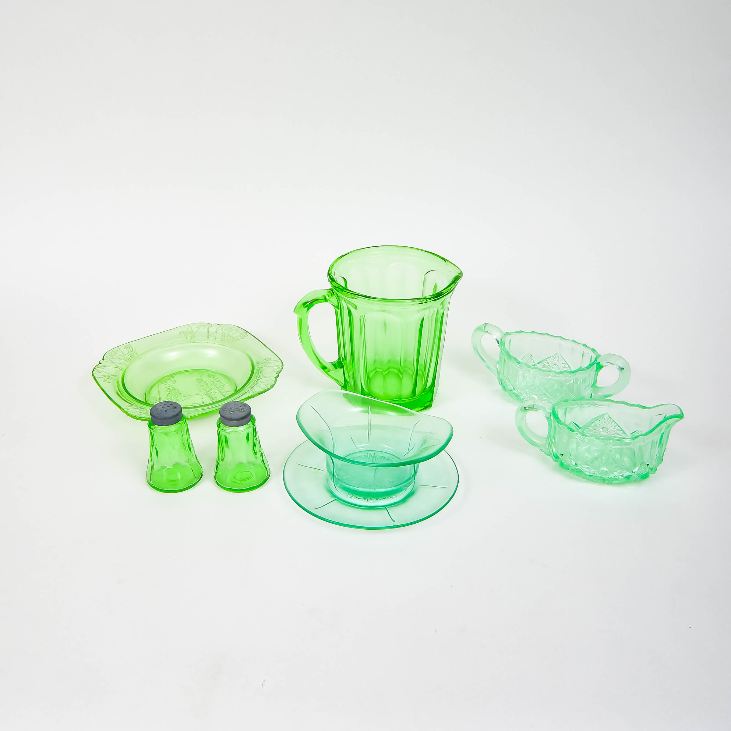Vintage Green Toned Glass