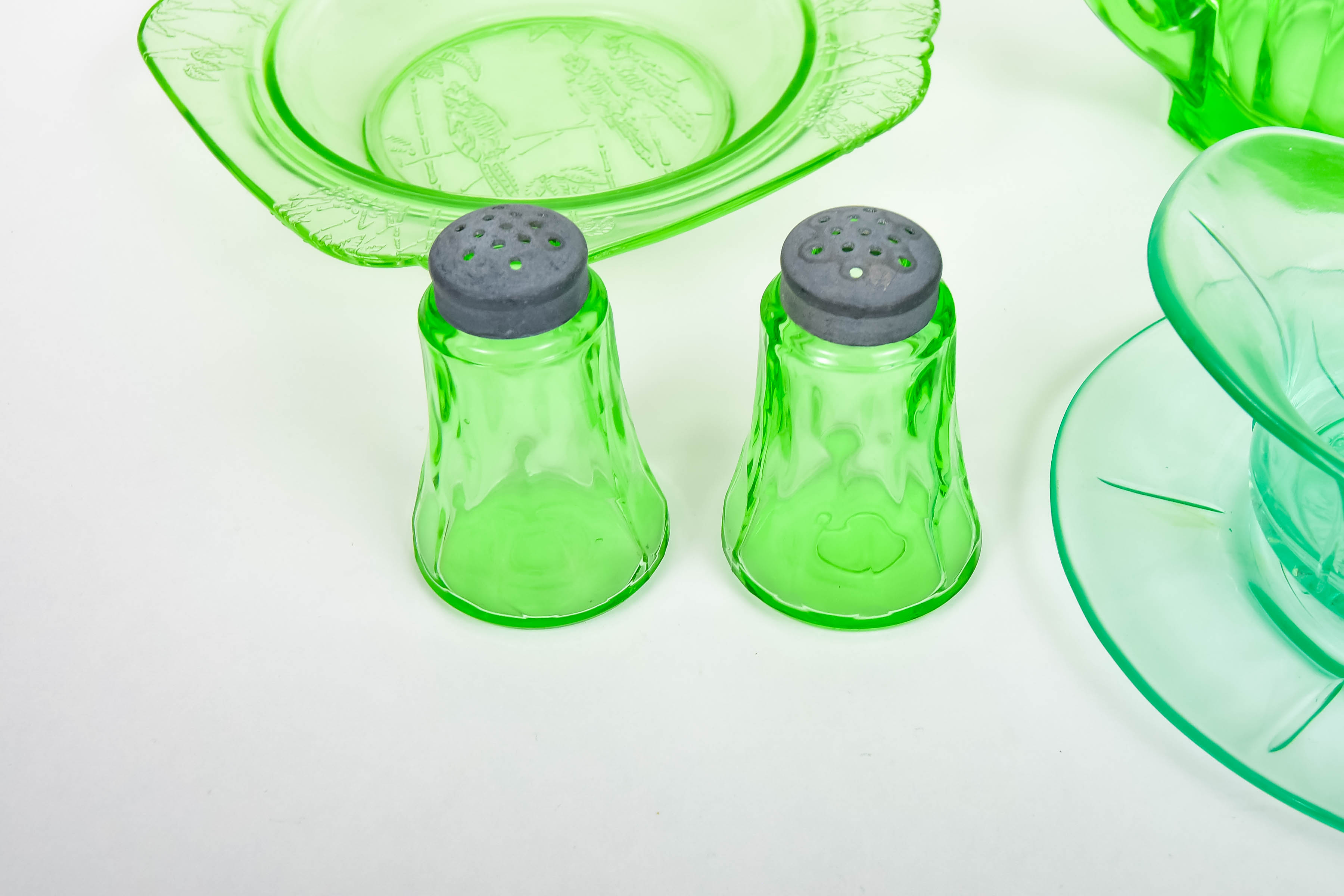 Vintage Green Toned Glass