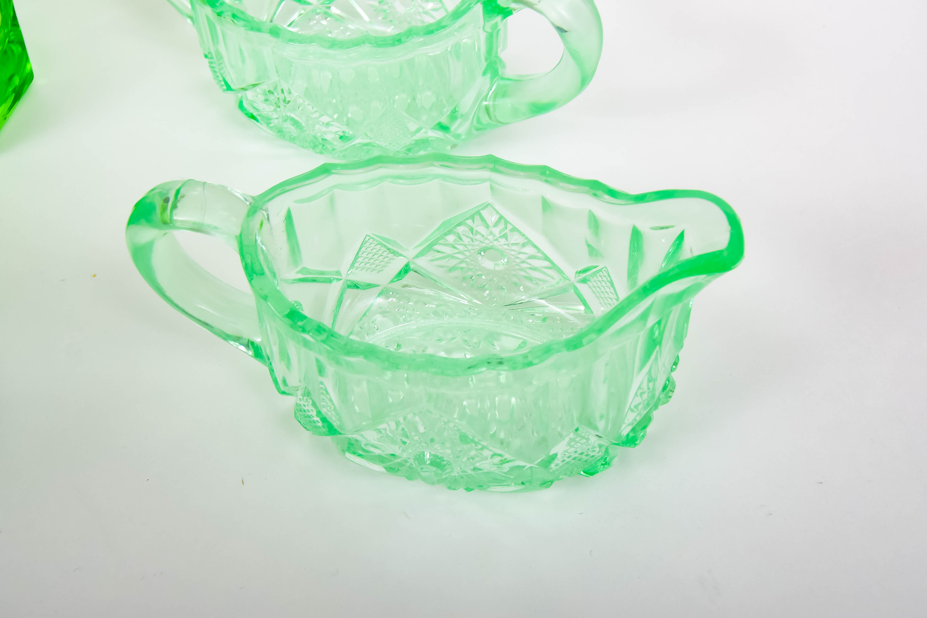 Vintage Green Toned Glass