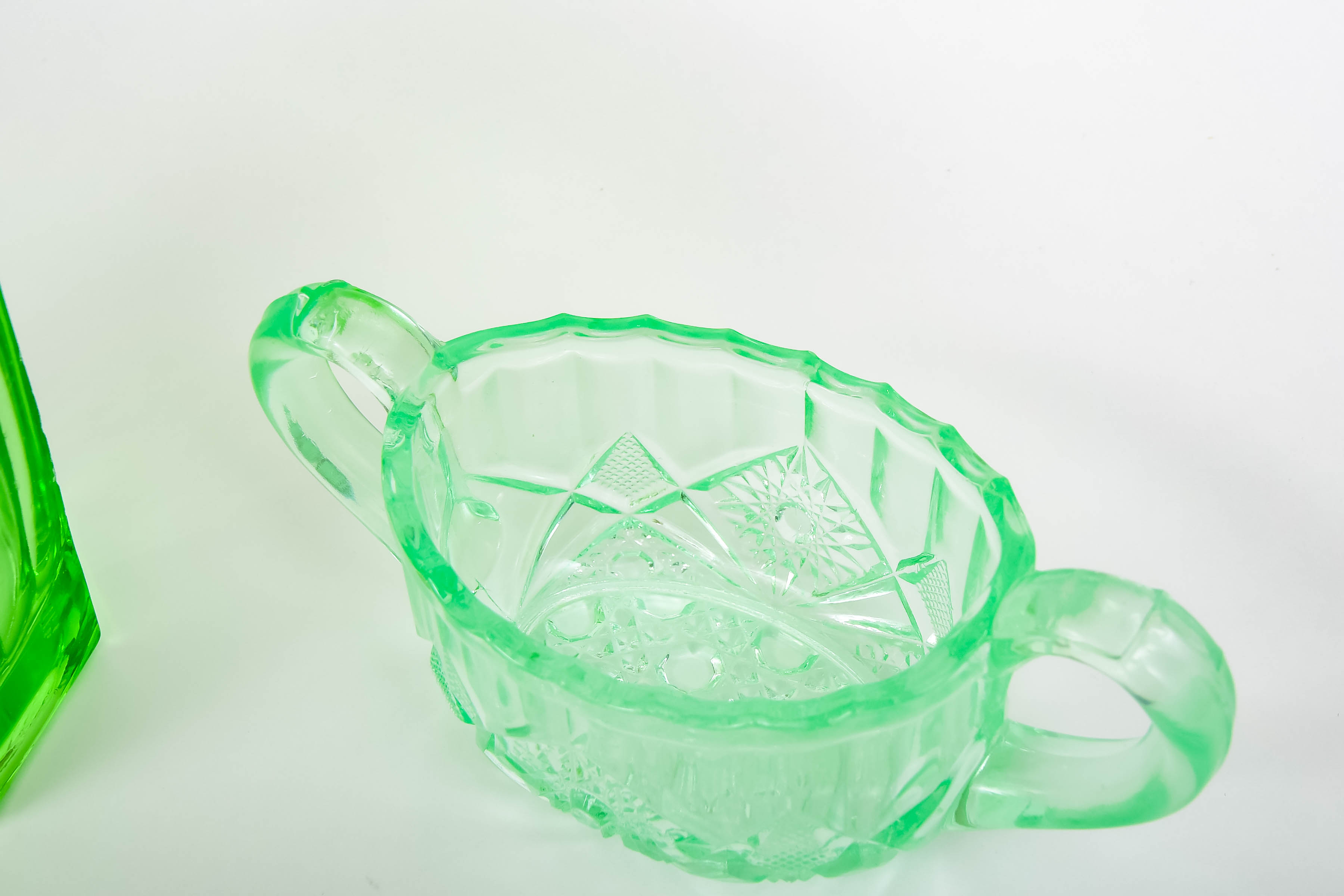 Vintage Green Toned Glass