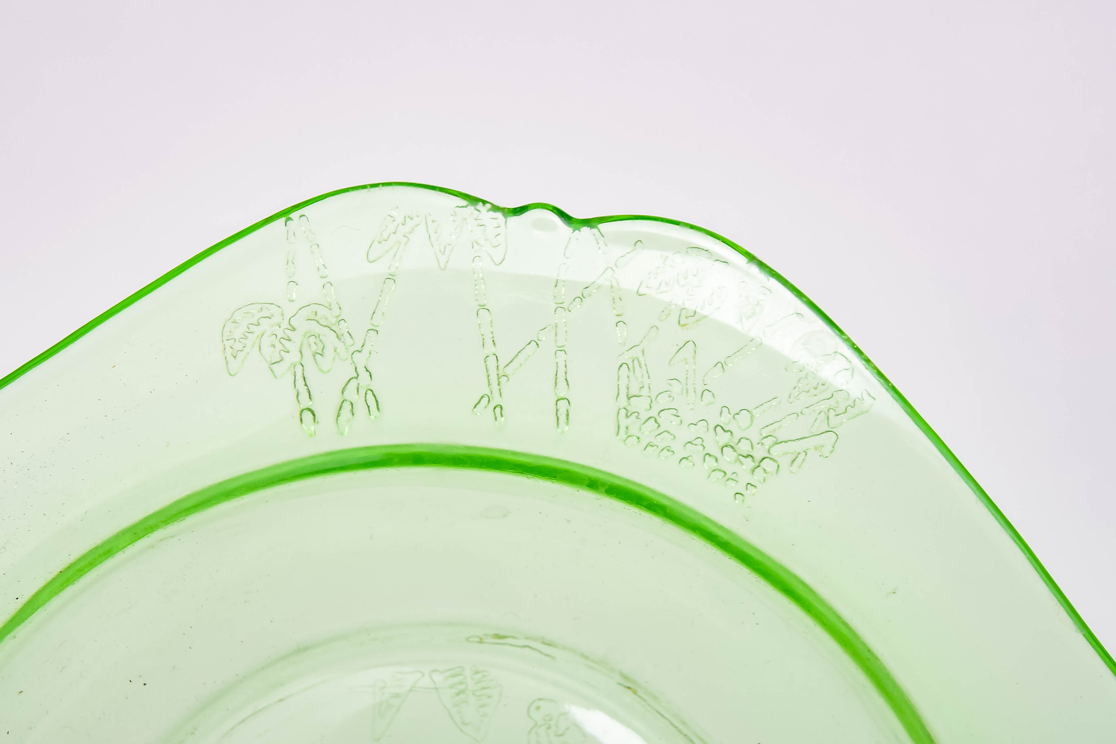 Vintage Green Toned Glass