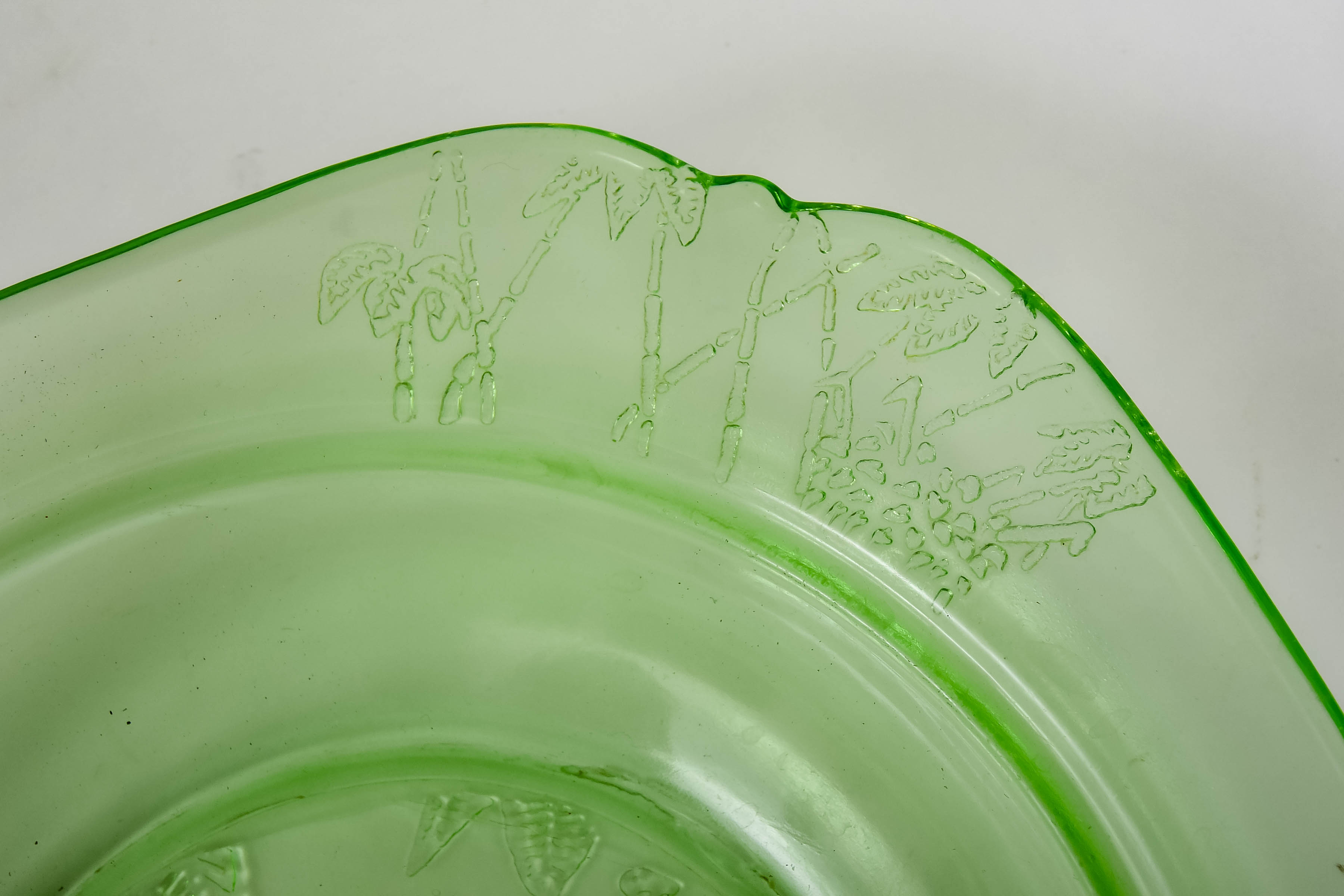 Vintage Green Toned Glass