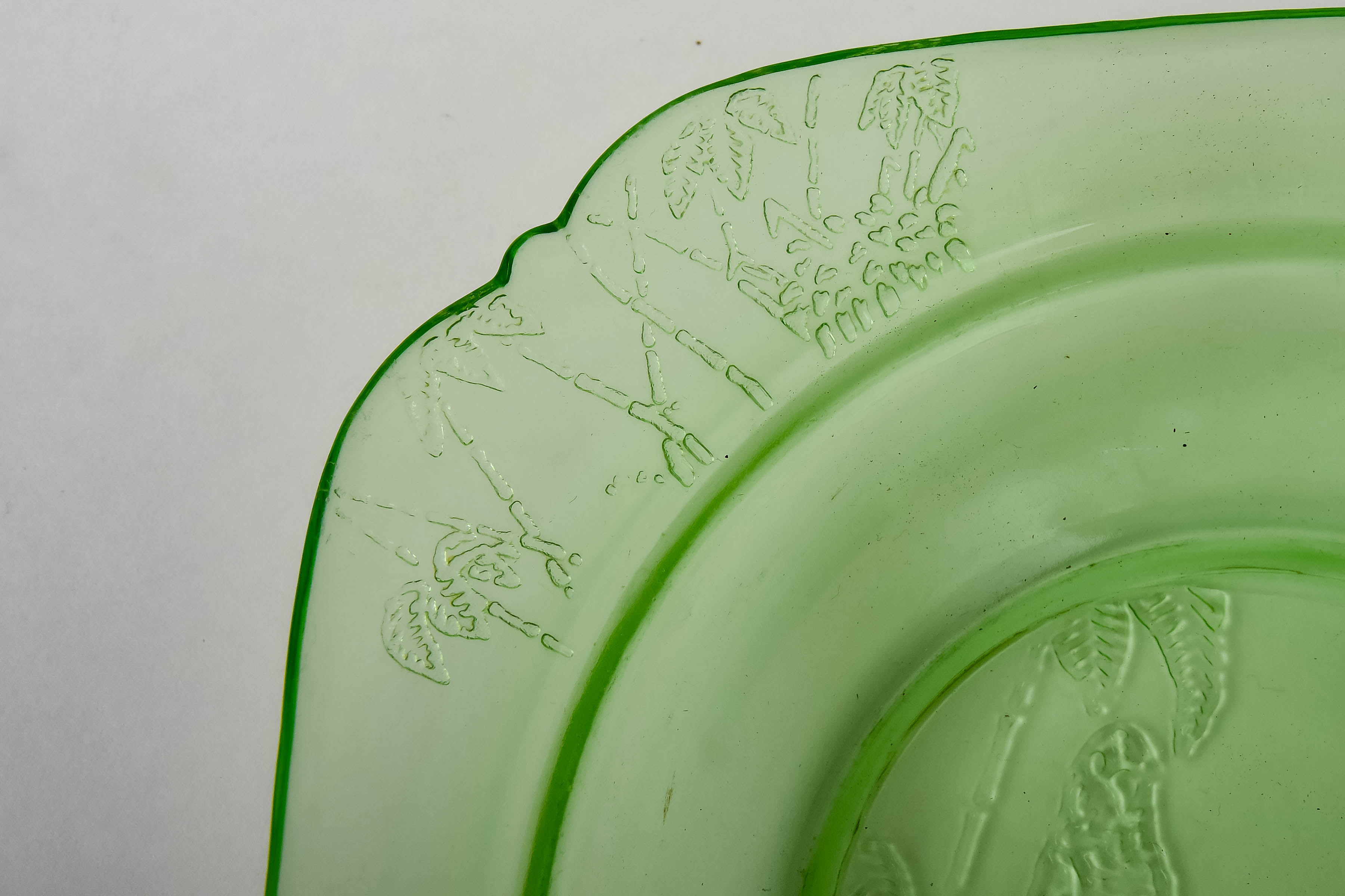 Vintage Green Toned Glass