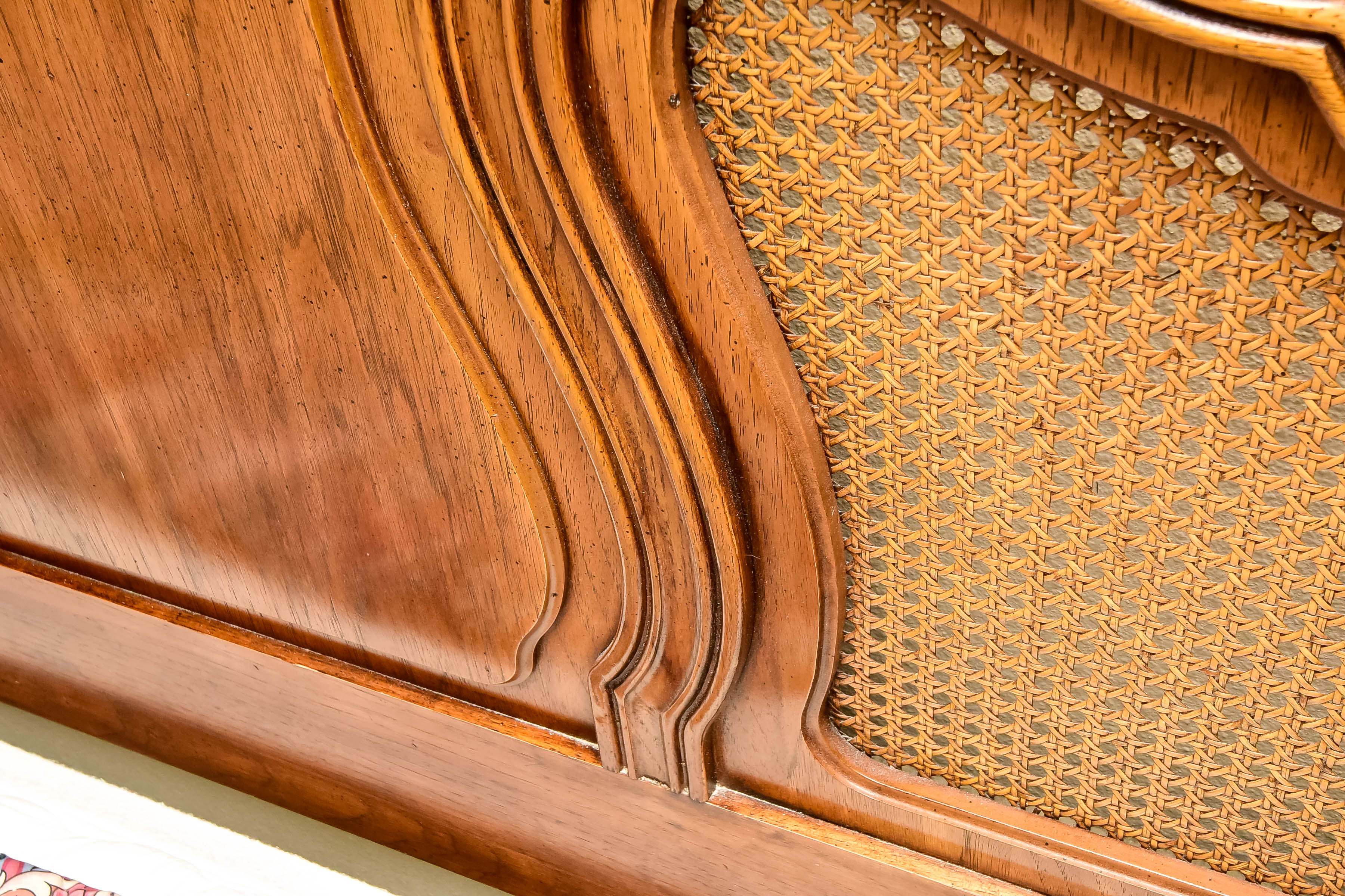 Thomasville Camille Collection Queen Size Headboard and Metal Frame