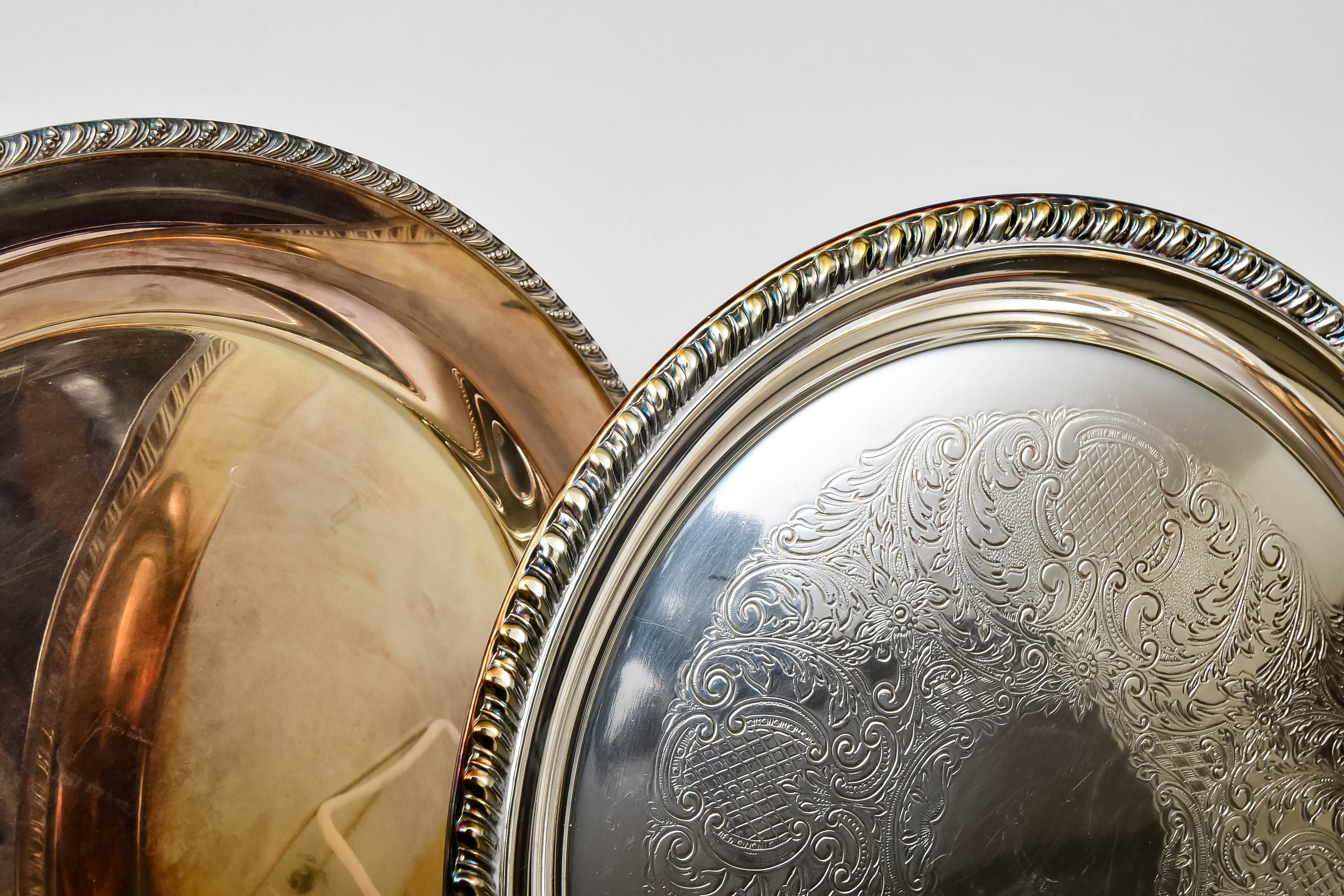 Collection of Silver-Plated Trays and Tableware