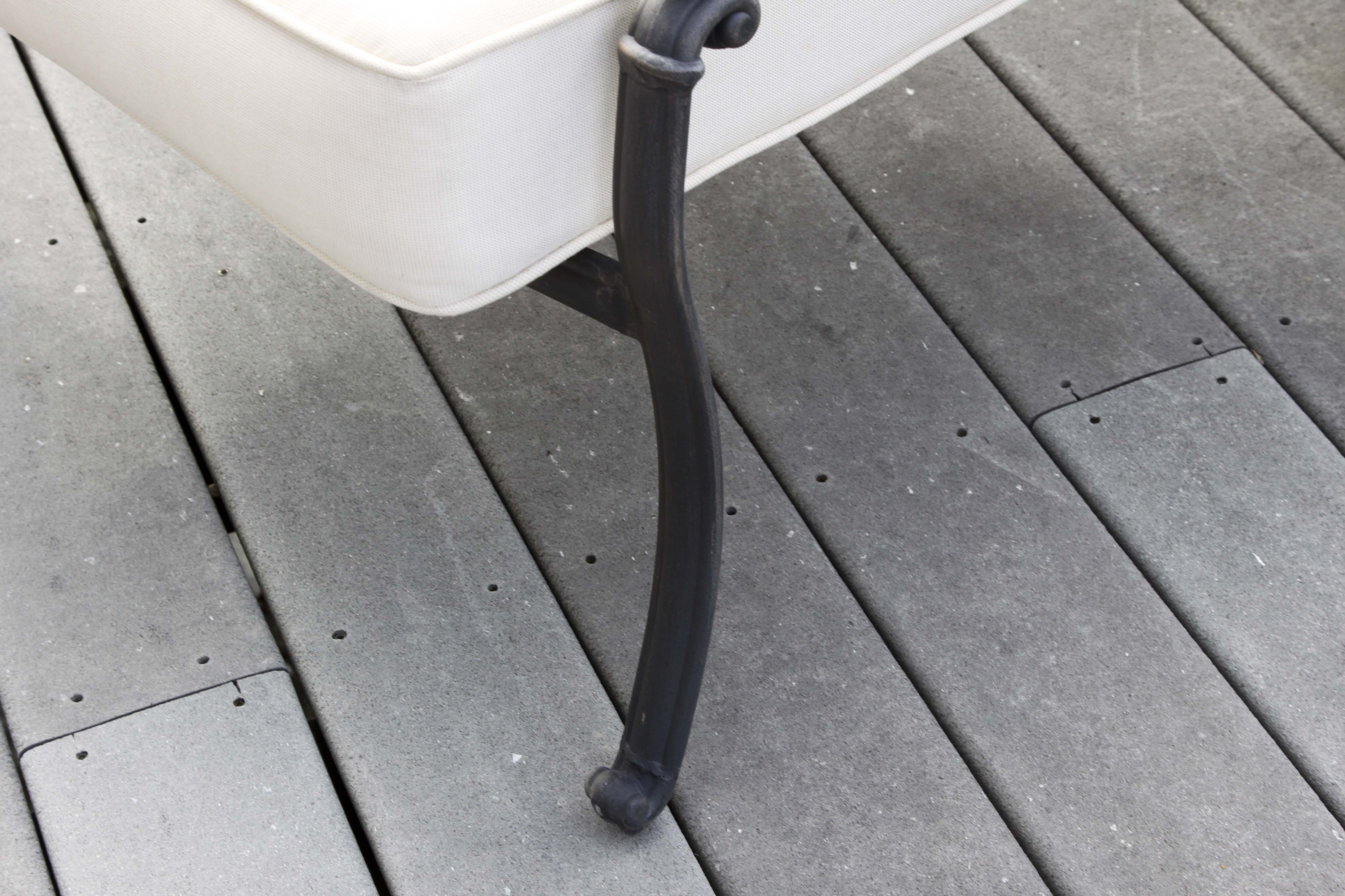 Metal Patio Chair and Round Accent Table