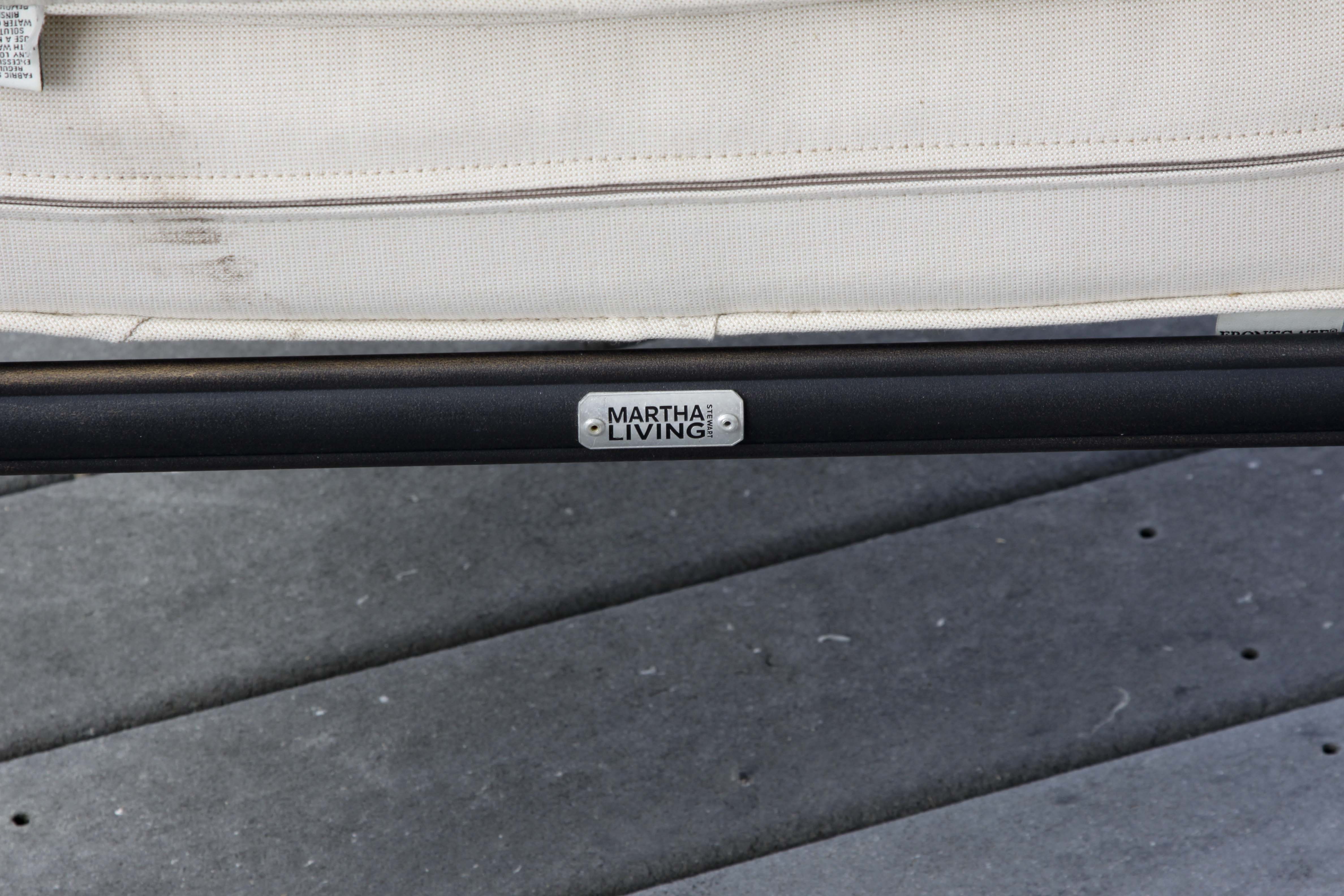 Metal Patio Chair and Round Accent Table