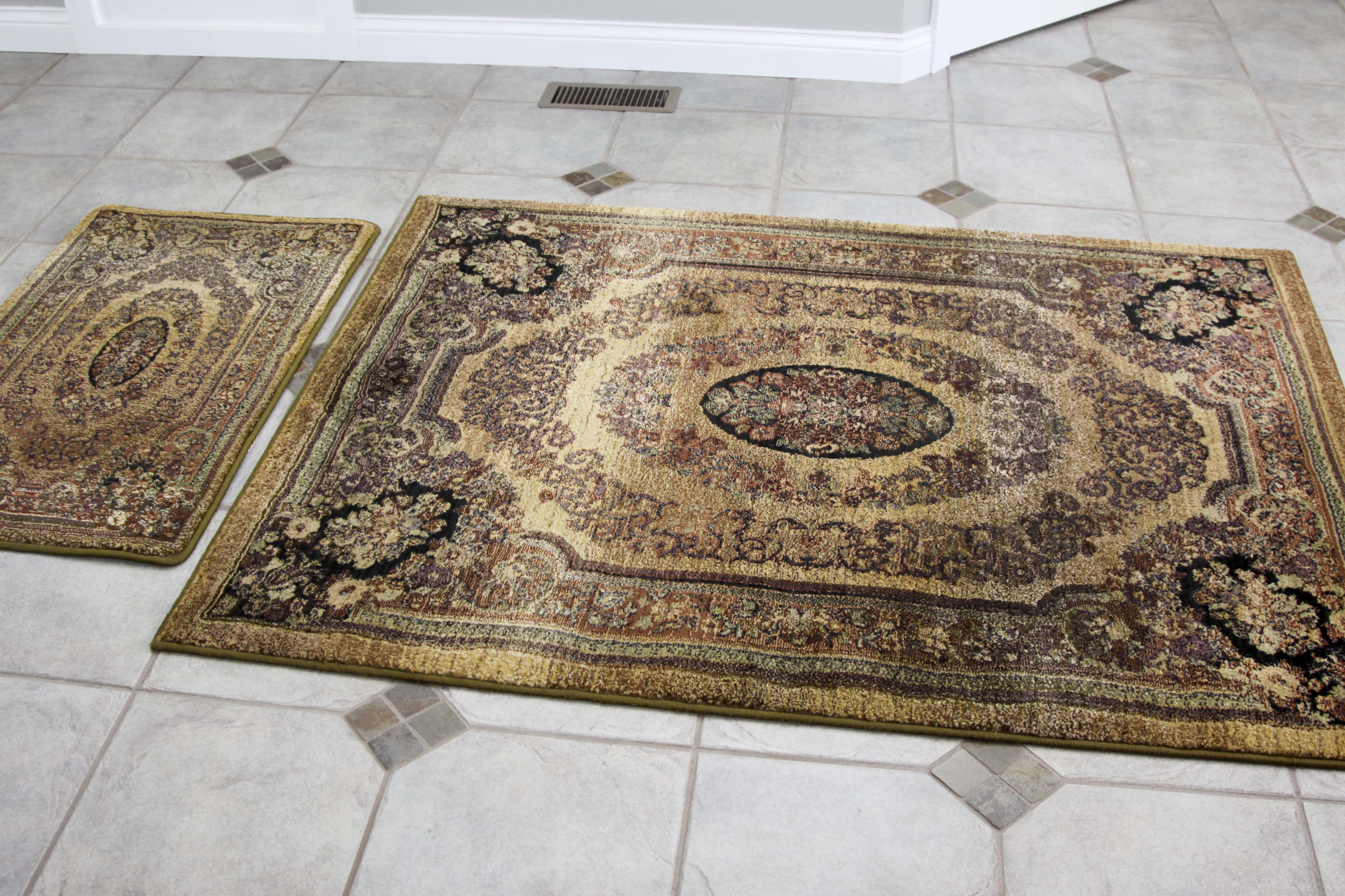 "Versailles Tea Washed" Area Rug and Accent Rug Set