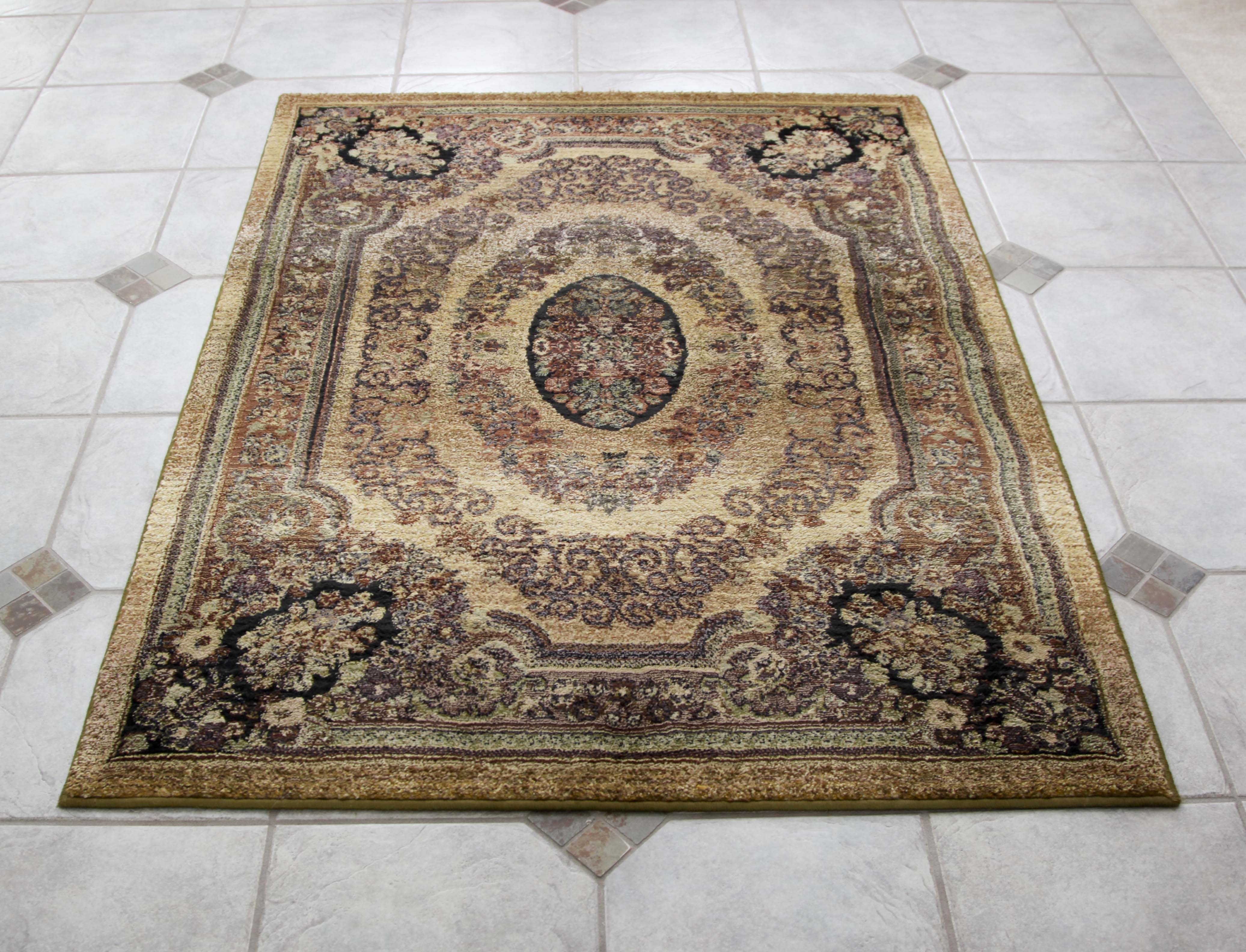 "Versailles Tea Washed" Area Rug and Accent Rug Set