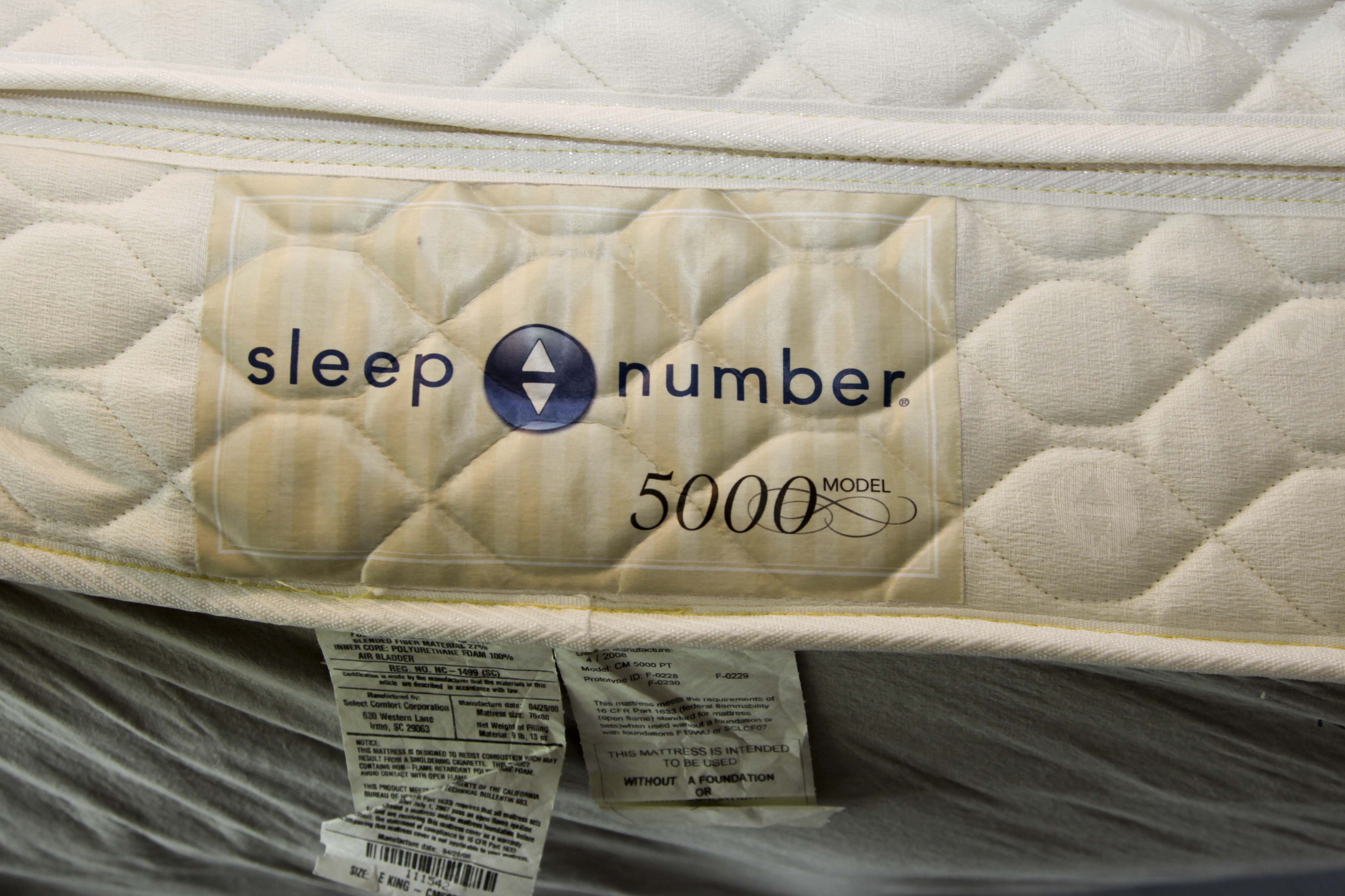 King Size Sleep Number '5000' Pillow Top Mattress Set