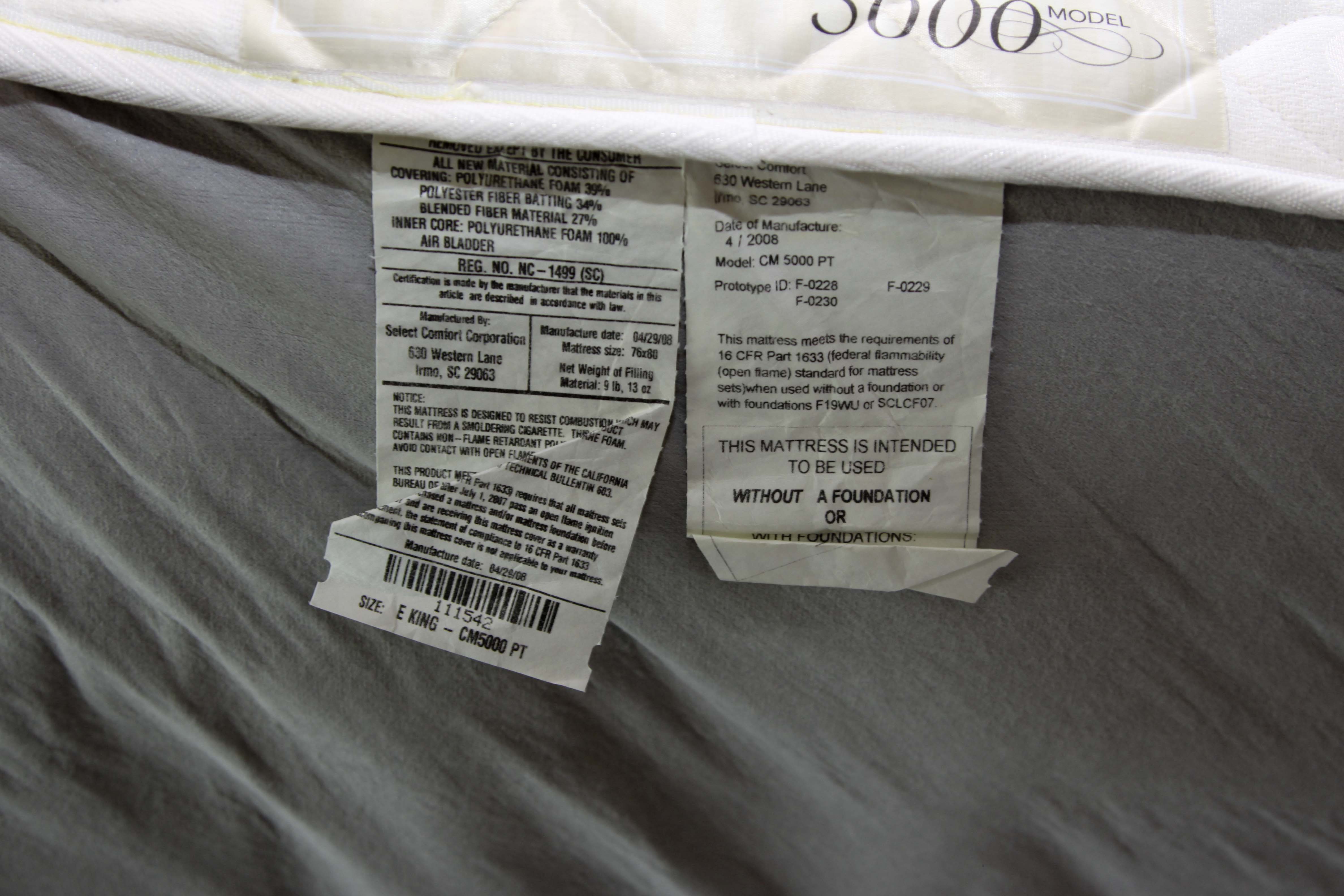 King Size Sleep Number '5000' Pillow Top Mattress Set