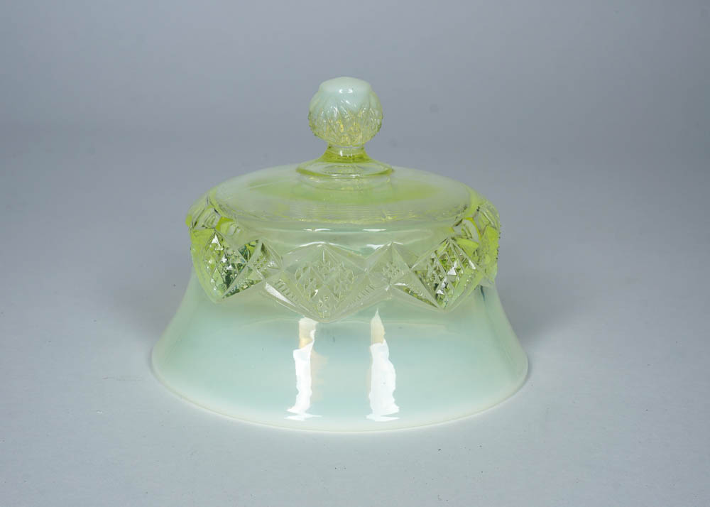 Blue, Green, and White Vintage Glass