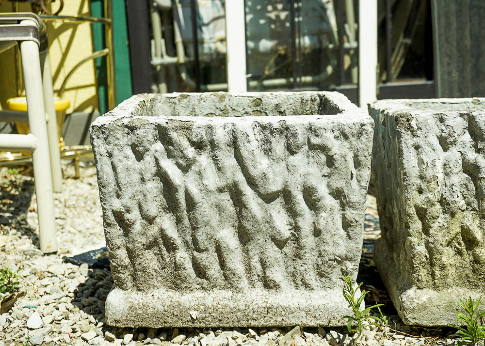 Two Concrete Planters