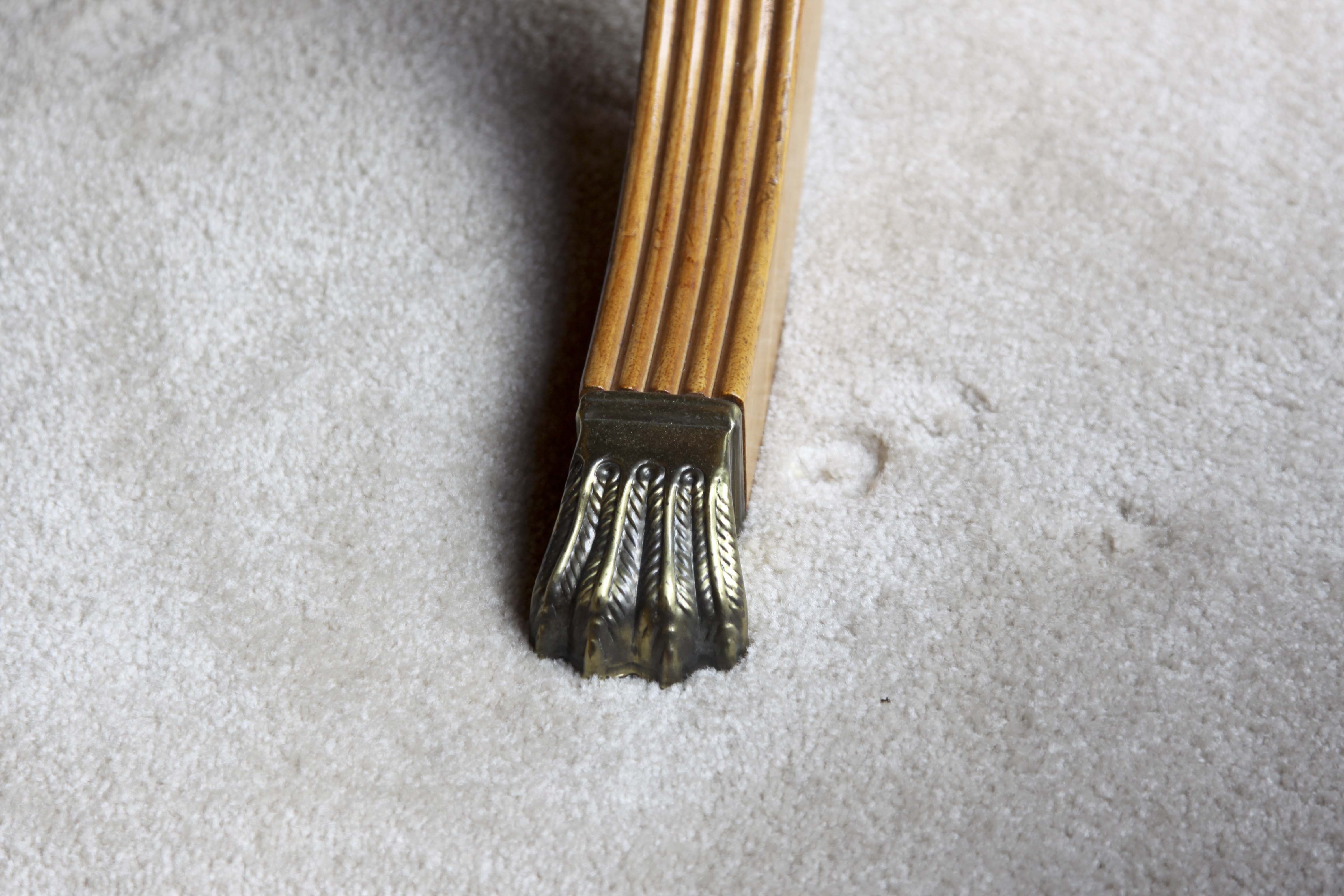 Elegant Olive Wood Dining Room Table and Eight Chairs
