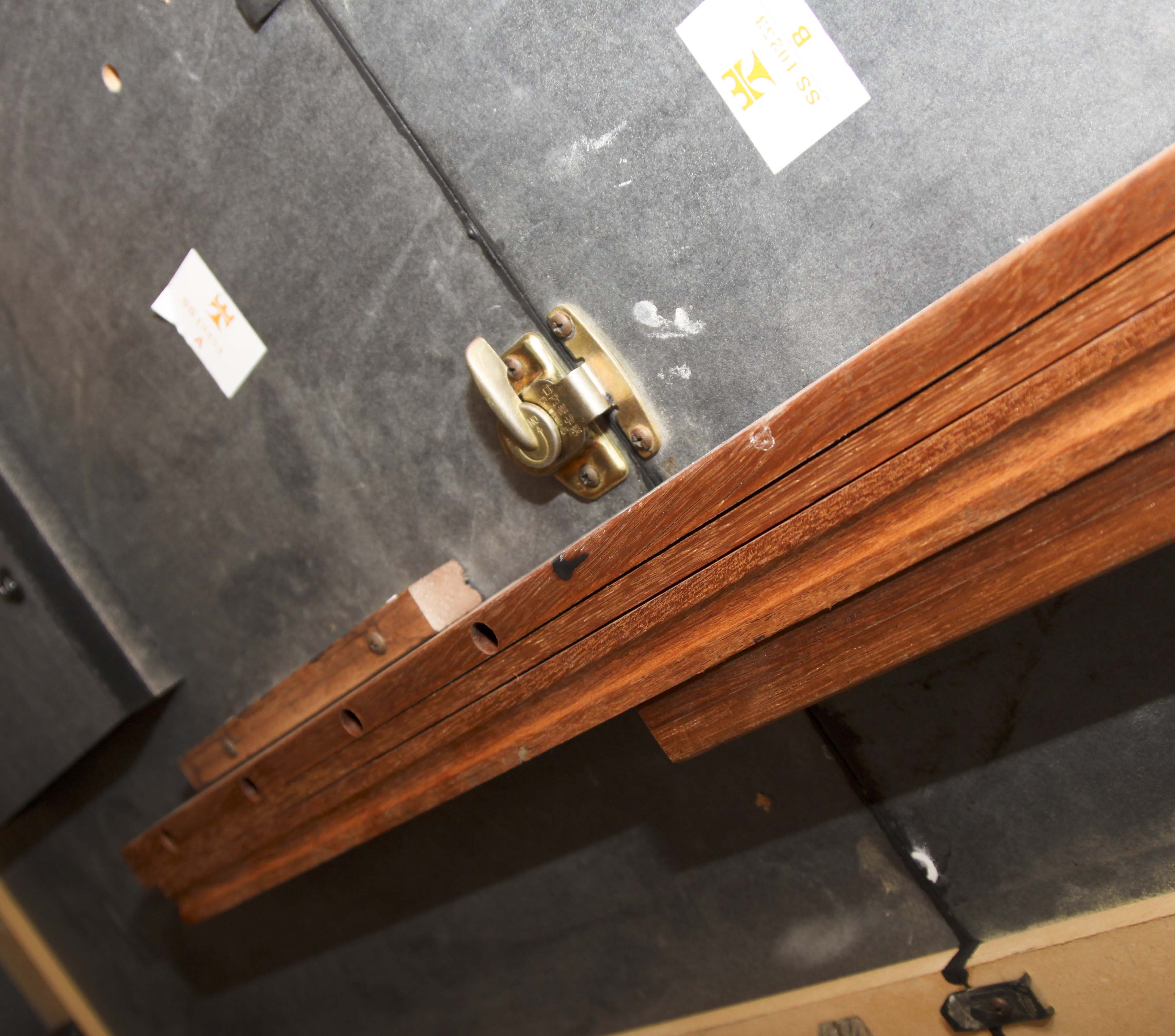 Elegant Olive Wood Dining Room Table and Eight Chairs