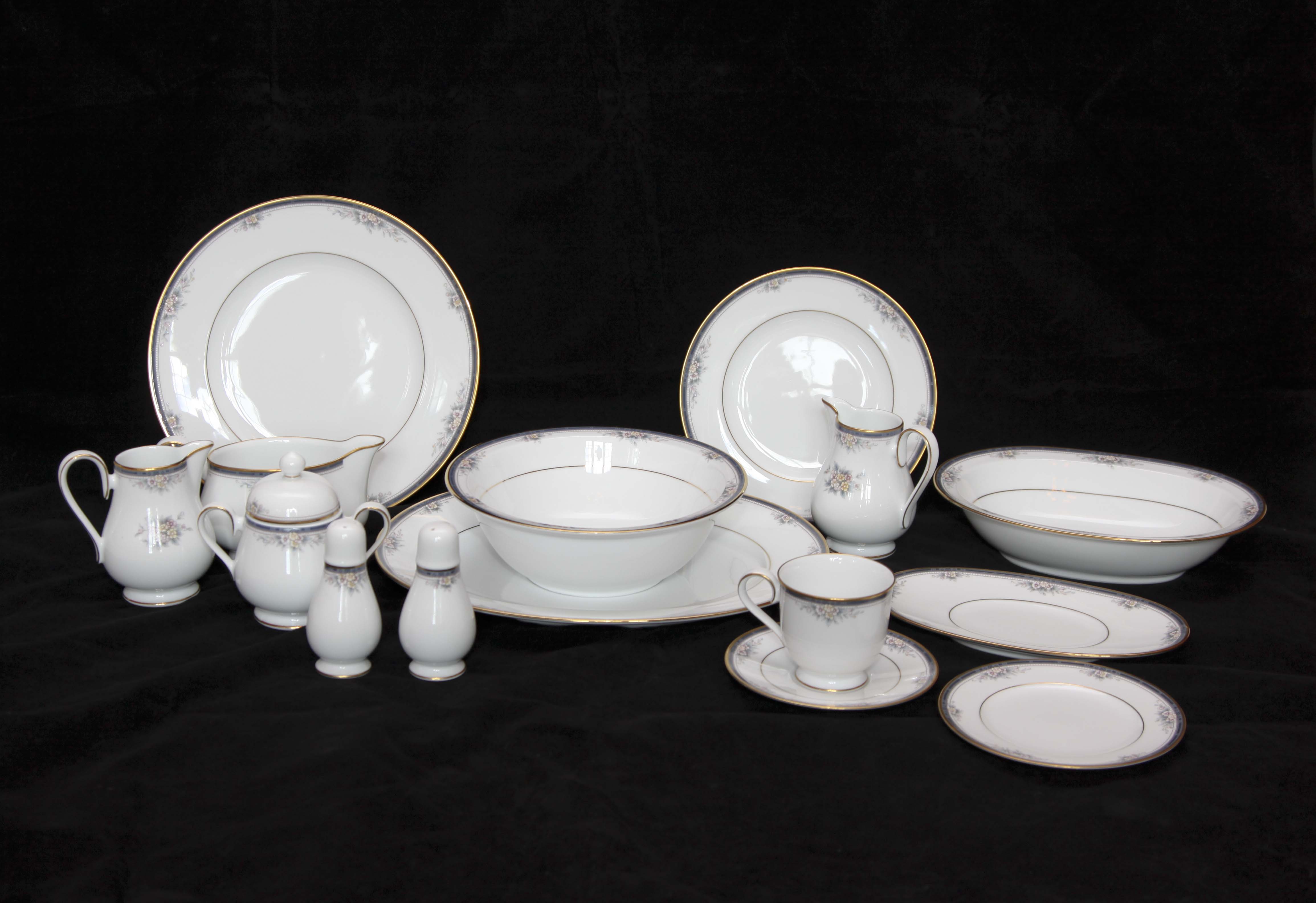 Twelve-Place Settings of Noritake "Ontario" China