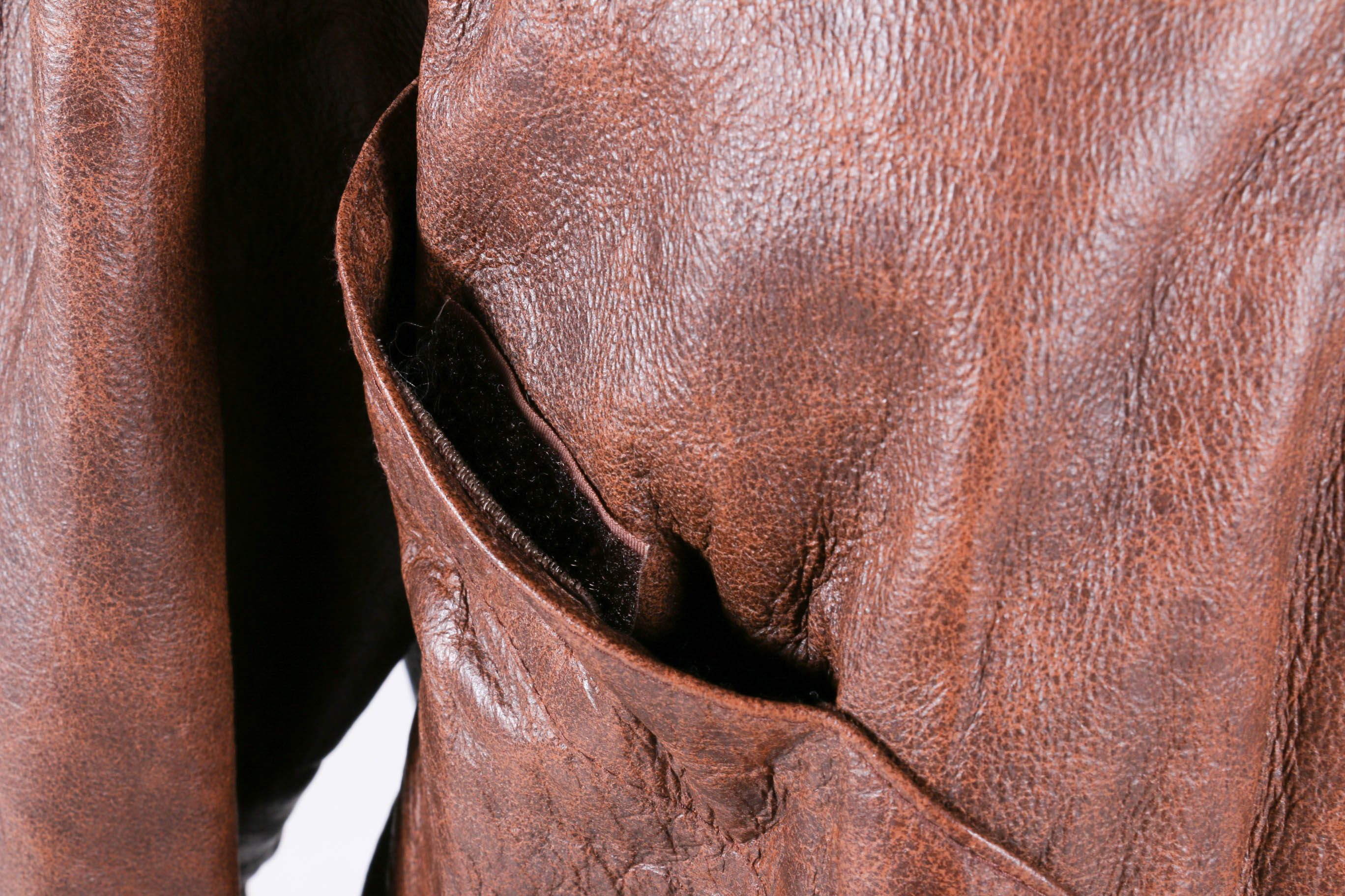 Vintage Men's Leather Bomber Flight Jacket by Philippe Monet