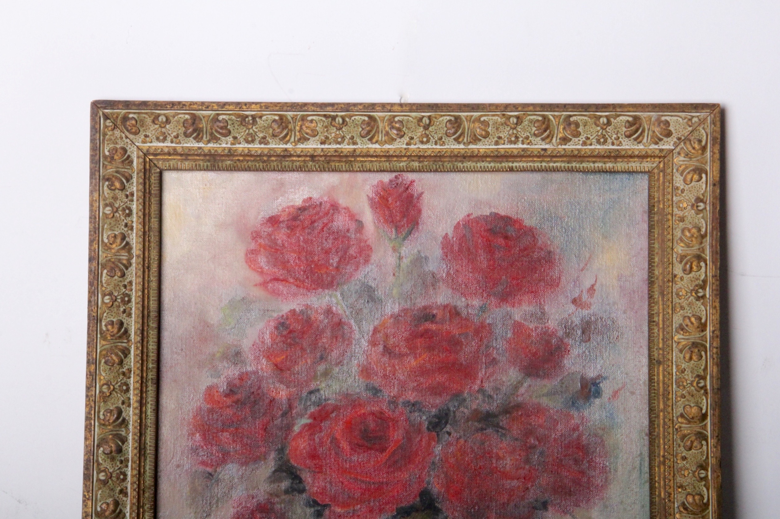 Original Oil on Canvas of Blooming Roses